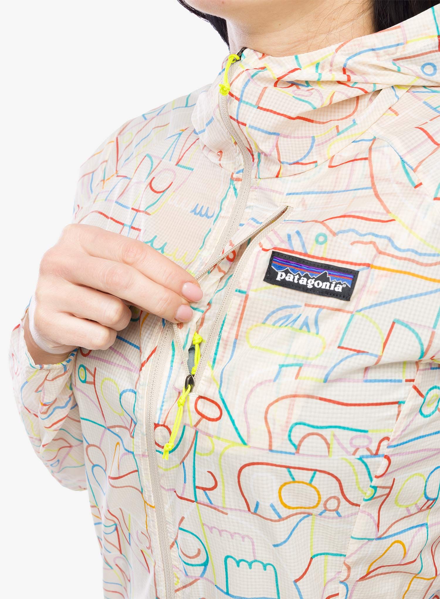 Ženska jakna za tek Patagonia Houdini Jacket - lose yourself/pumice