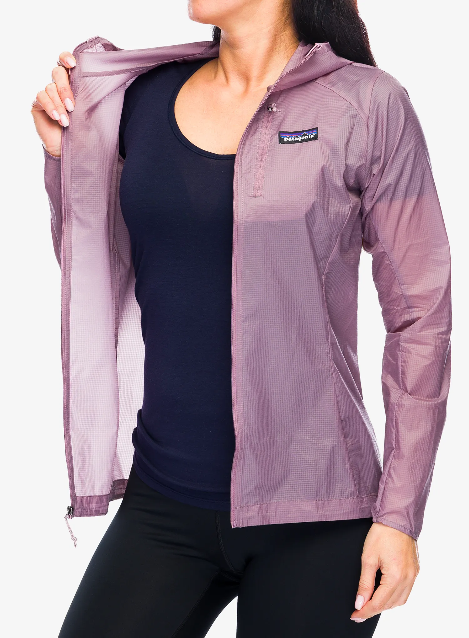 Ženska jakna za tek Patagonia Houdini Jacket - stormy mauve