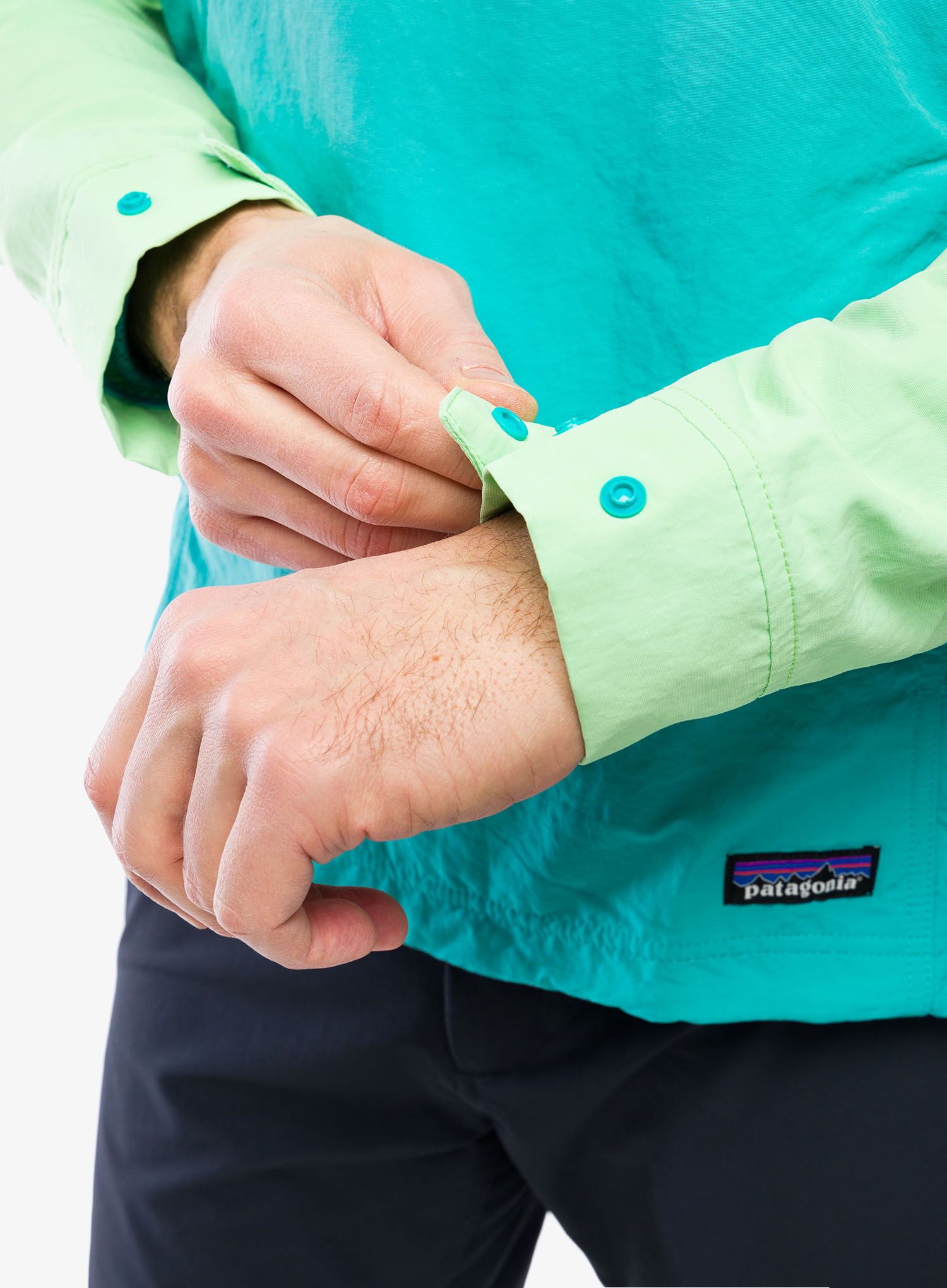 Vetrovka Patagonia Isthmus Anorak - subtidal blue