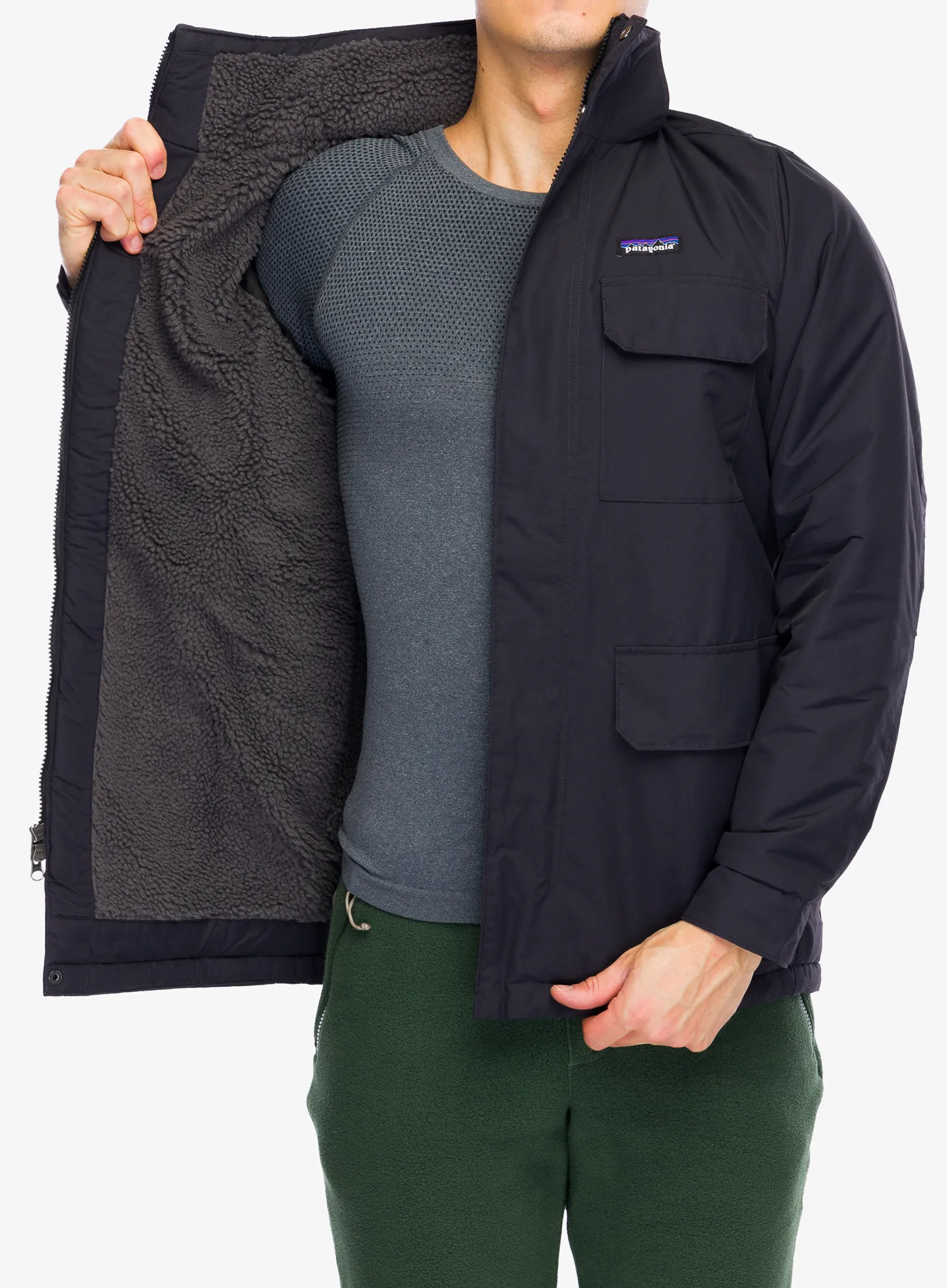 Moška jakna Patagonia Isthmus Parka - ink black