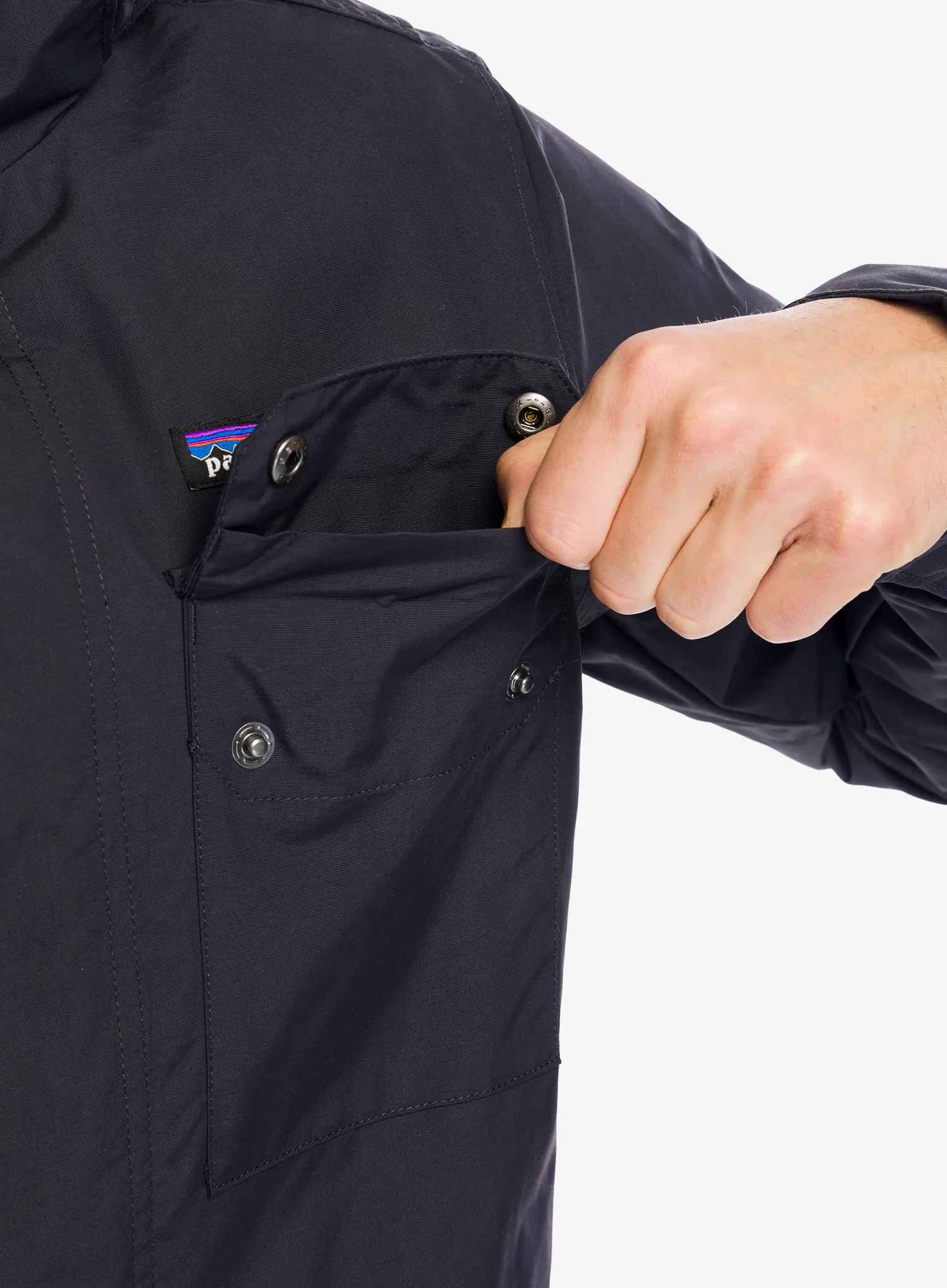 Moška jakna Patagonia Isthmus Parka - ink black