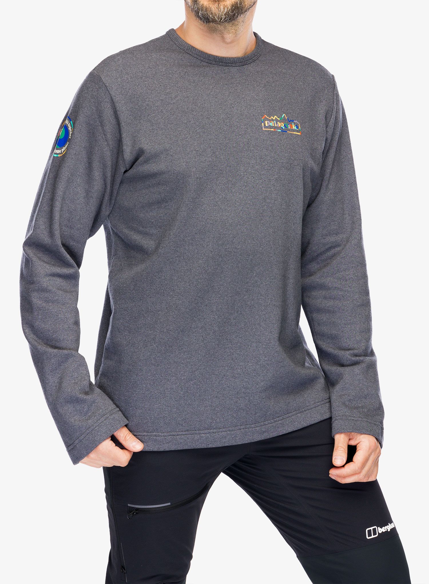 Puloverji brez kapuce Patagonia LW Unity Fitz Wildrise Crew - black