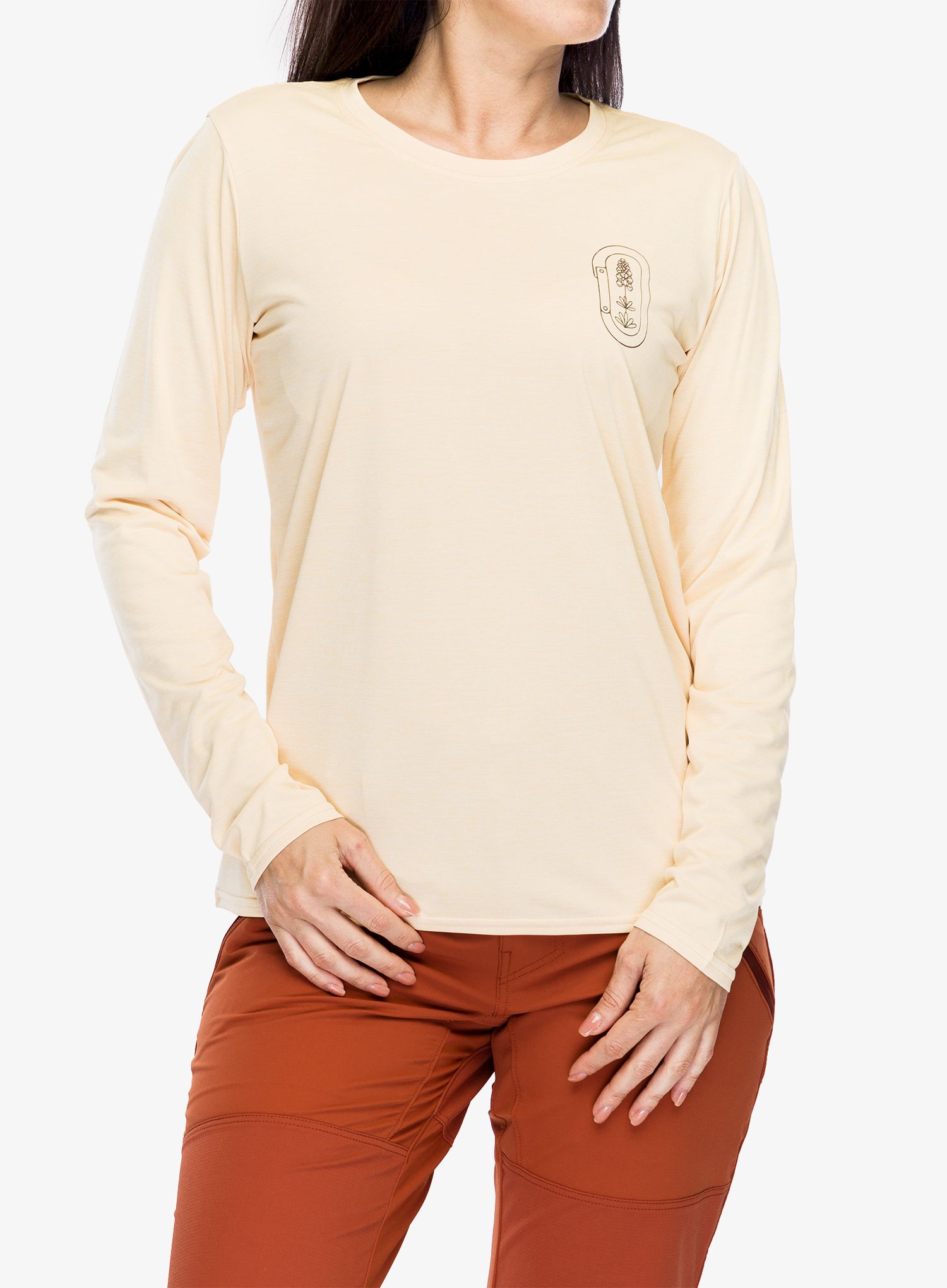 Ženska jopica Patagonia L/S Cap Cool Daily Graphic Shirt Lands - bloom/melon