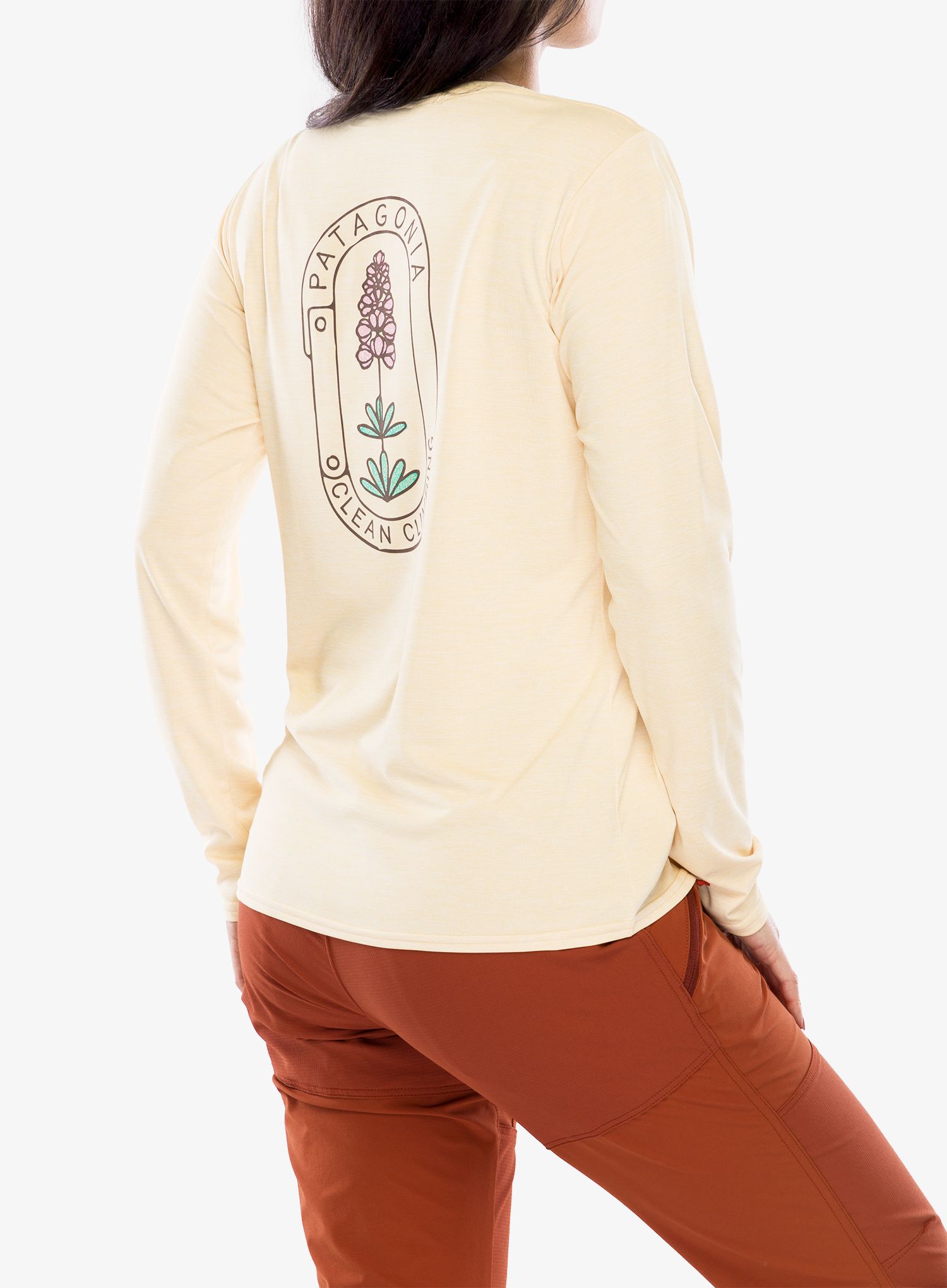 Ženska jopica Patagonia L/S Cap Cool Daily Graphic Shirt Lands - bloom/melon