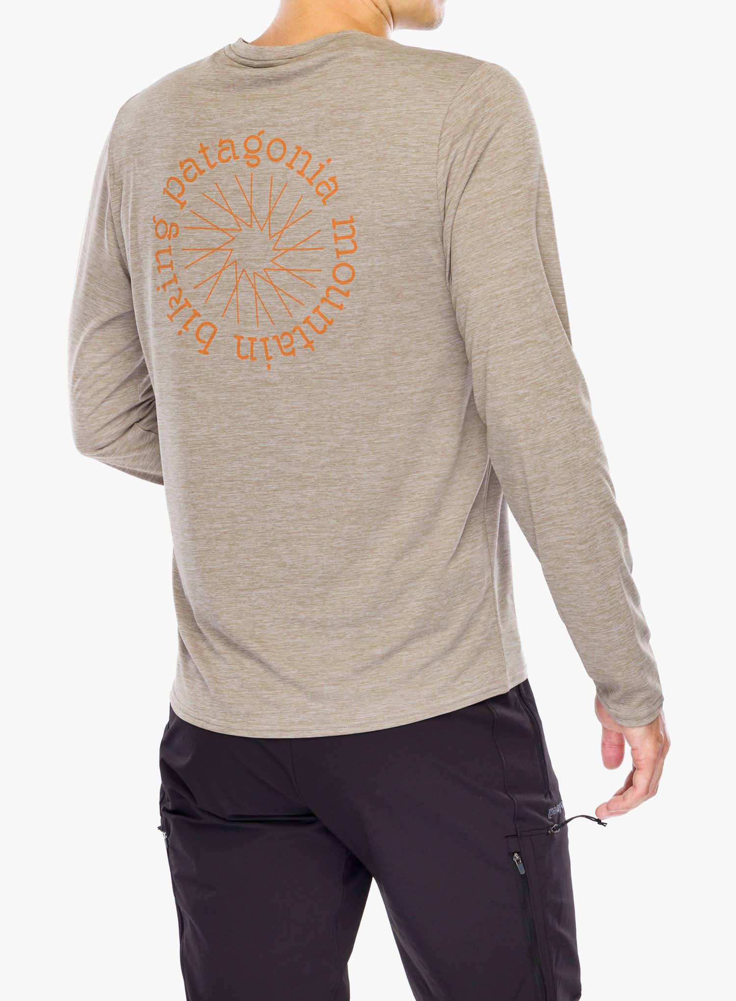 Majica z dolgimi rokavi Patagonia L/S Cap Cool Daily Graphic Shirt Lands - spoke stencil seabird grey