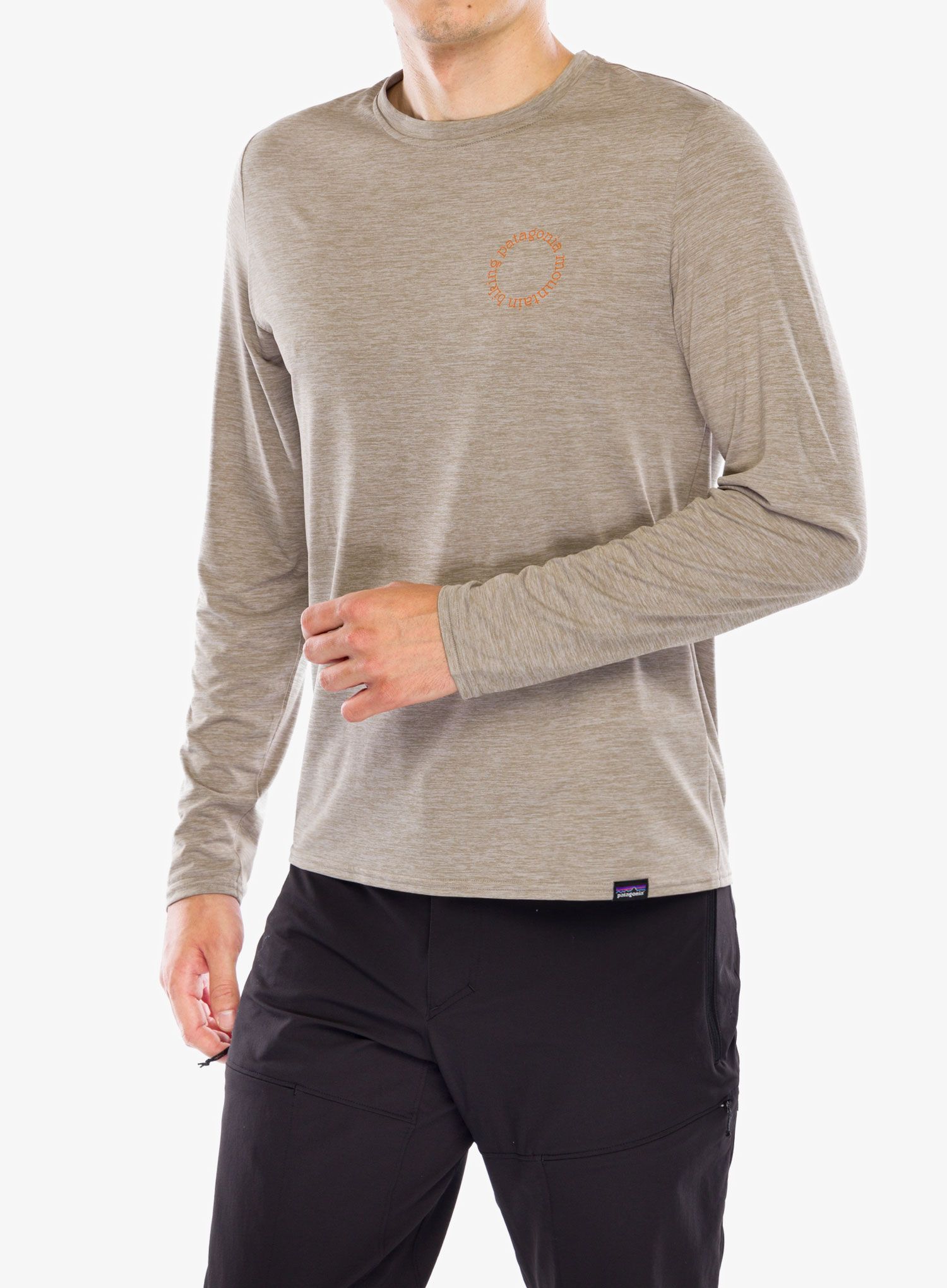 Majica z dolgimi rokavi Patagonia L/S Cap Cool Daily Graphic Shirt Lands - spoke stencil seabird grey