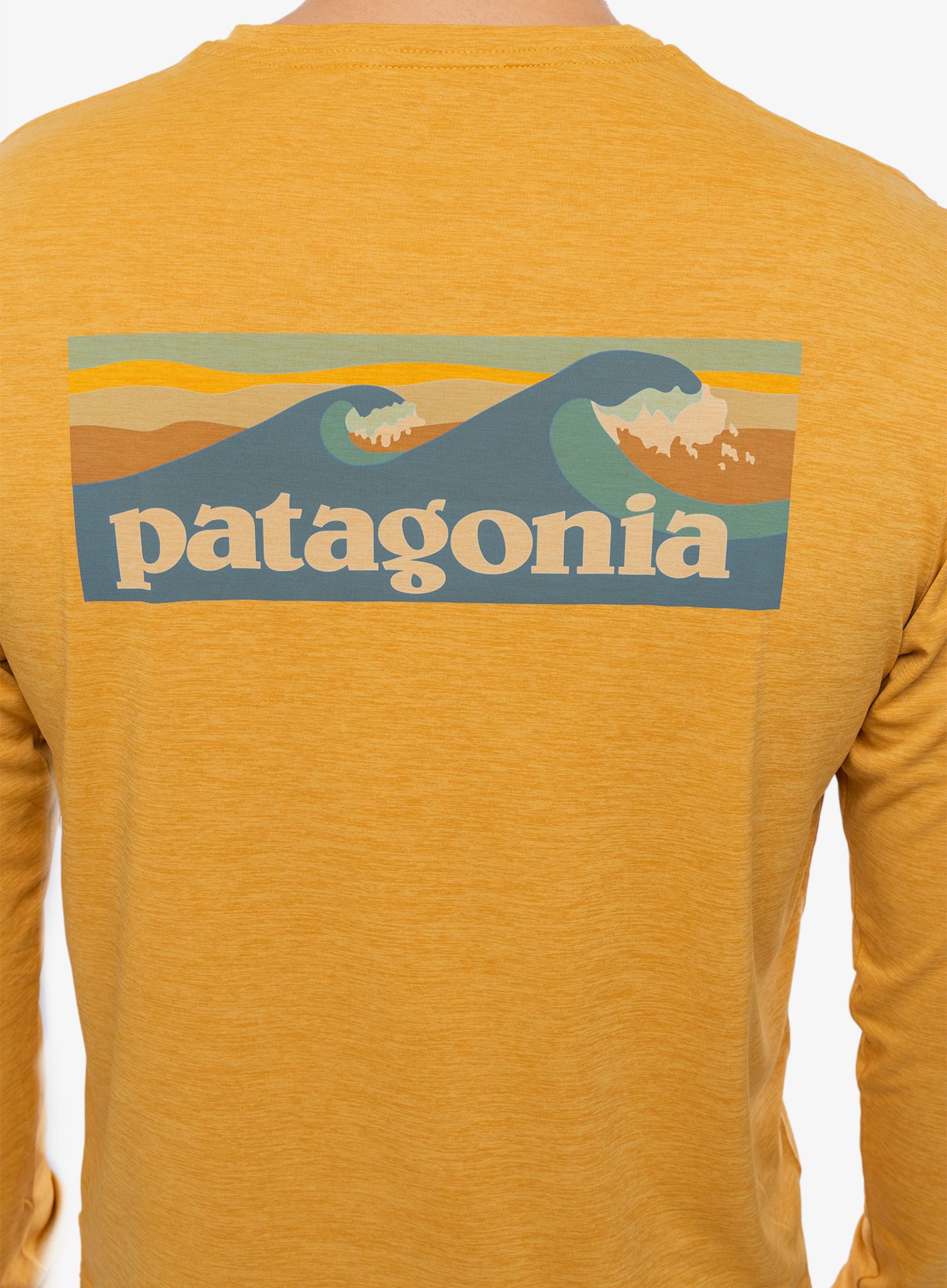 Jopica Patagonia L/S Cap Cool Daily Graphic Shirt Waters - boardshort/gold
