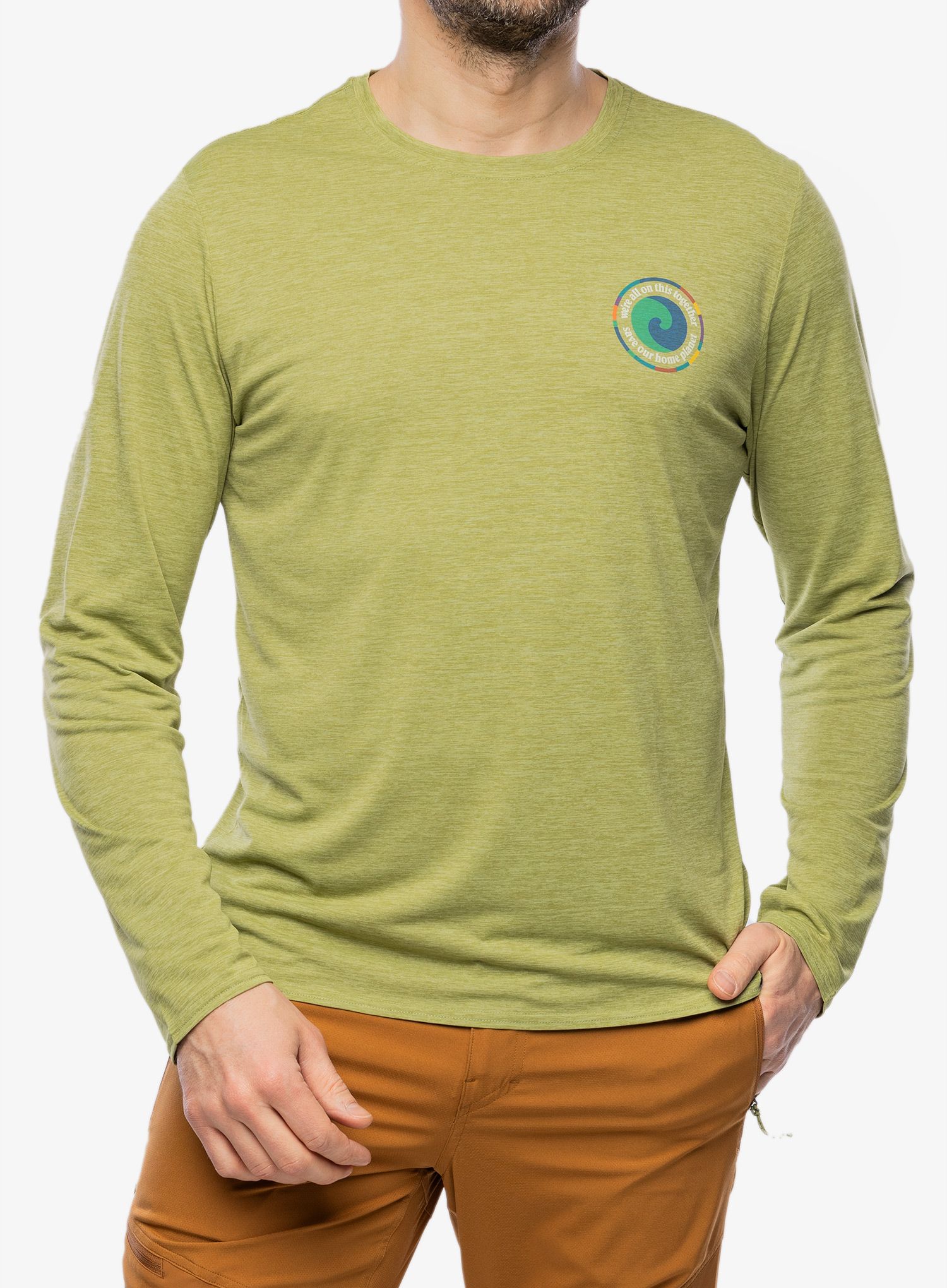 Puloverji brez kapuce Patagonia L/S Cap Cool Daily Graphic Shirt - unity fitz/green