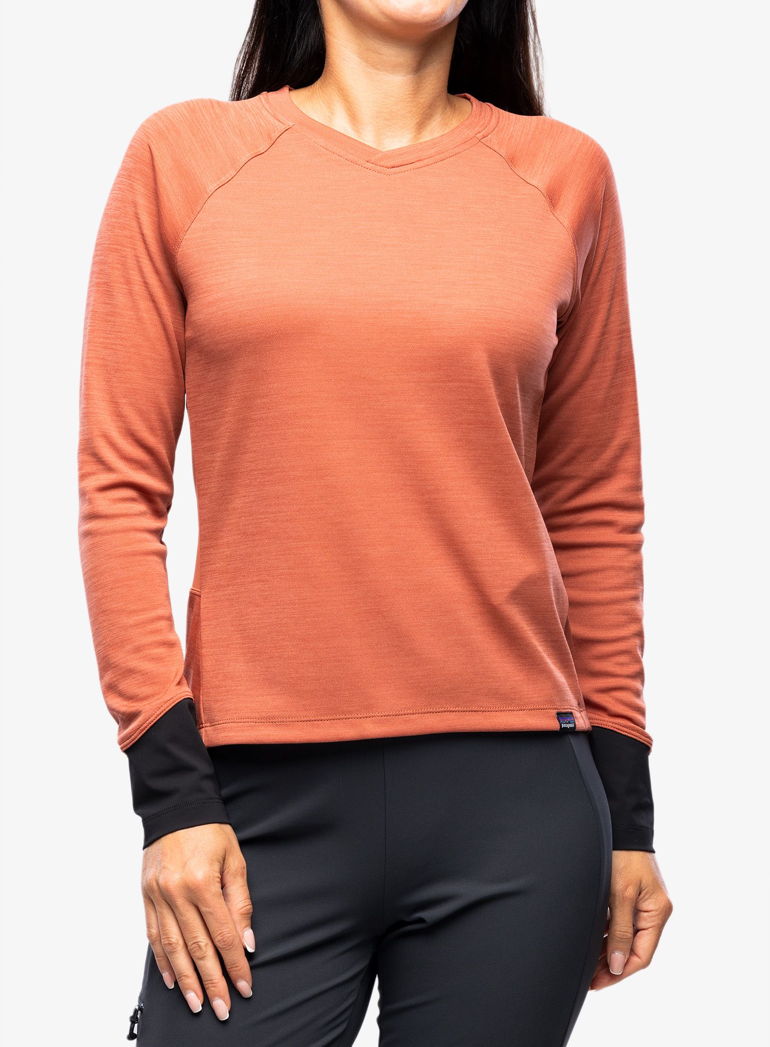 Ženska kolesarska jopa Patagonia L/S Dirt Craft Jersey - burl red