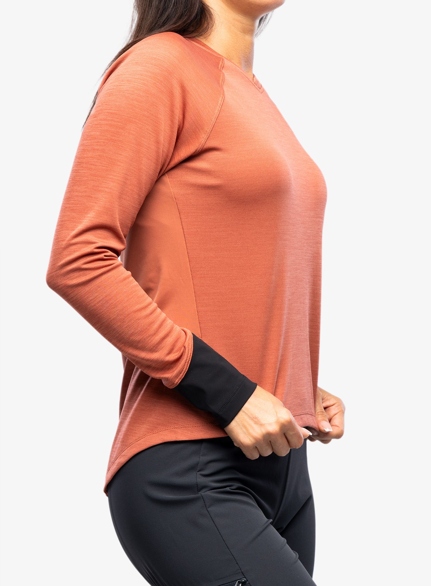 Ženska kolesarska jopa Patagonia L/S Dirt Craft Jersey - burl red