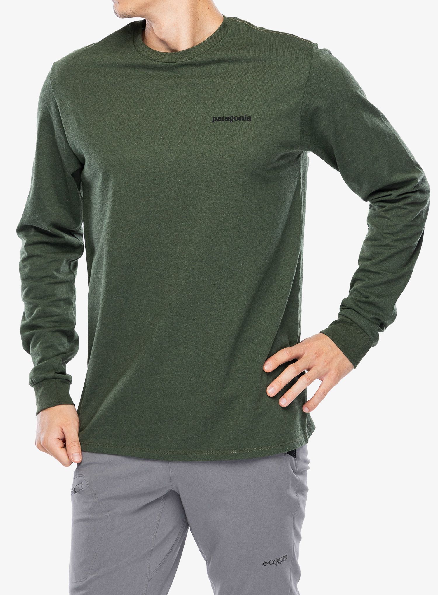 Majica z dolgimi rokavi Patagonia L/S P-6 Logo Responsibili-Tee - torrey pine green
