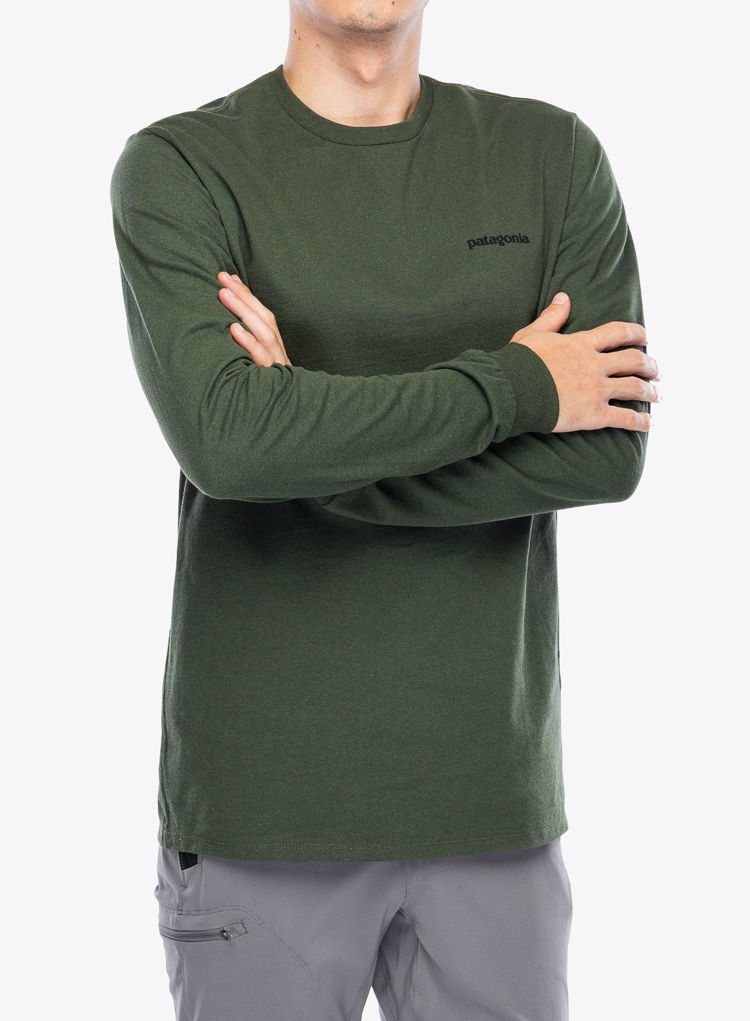 Majica z dolgimi rokavi Patagonia L/S P-6 Logo Responsibili-Tee - torrey pine green