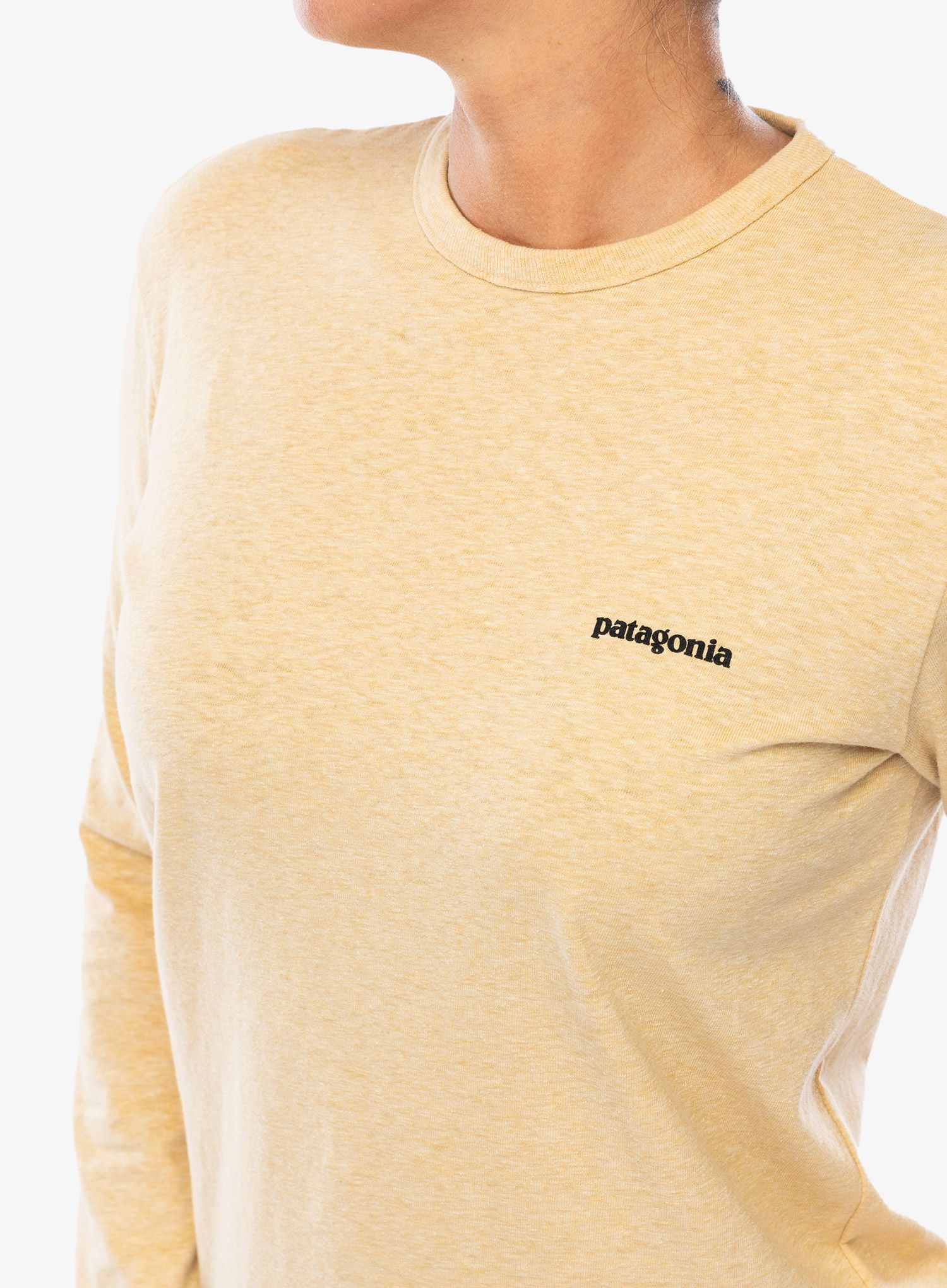 Ženski longsleeve Patagonia L/S P-6 Logo Responsibili-Tee - beeswax tan