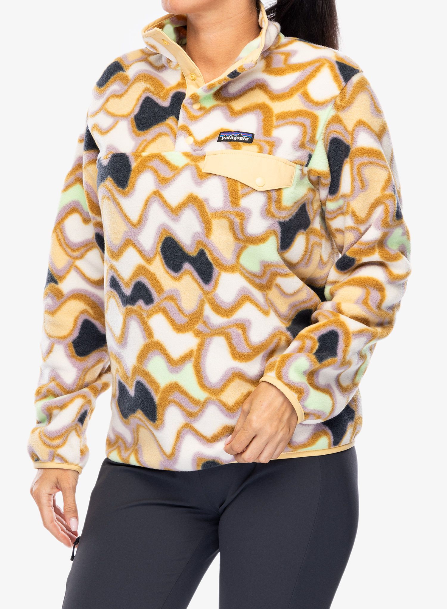 Ženski flis Patagonia Lightweight Synch Snap-T Pullover - mall currents natural