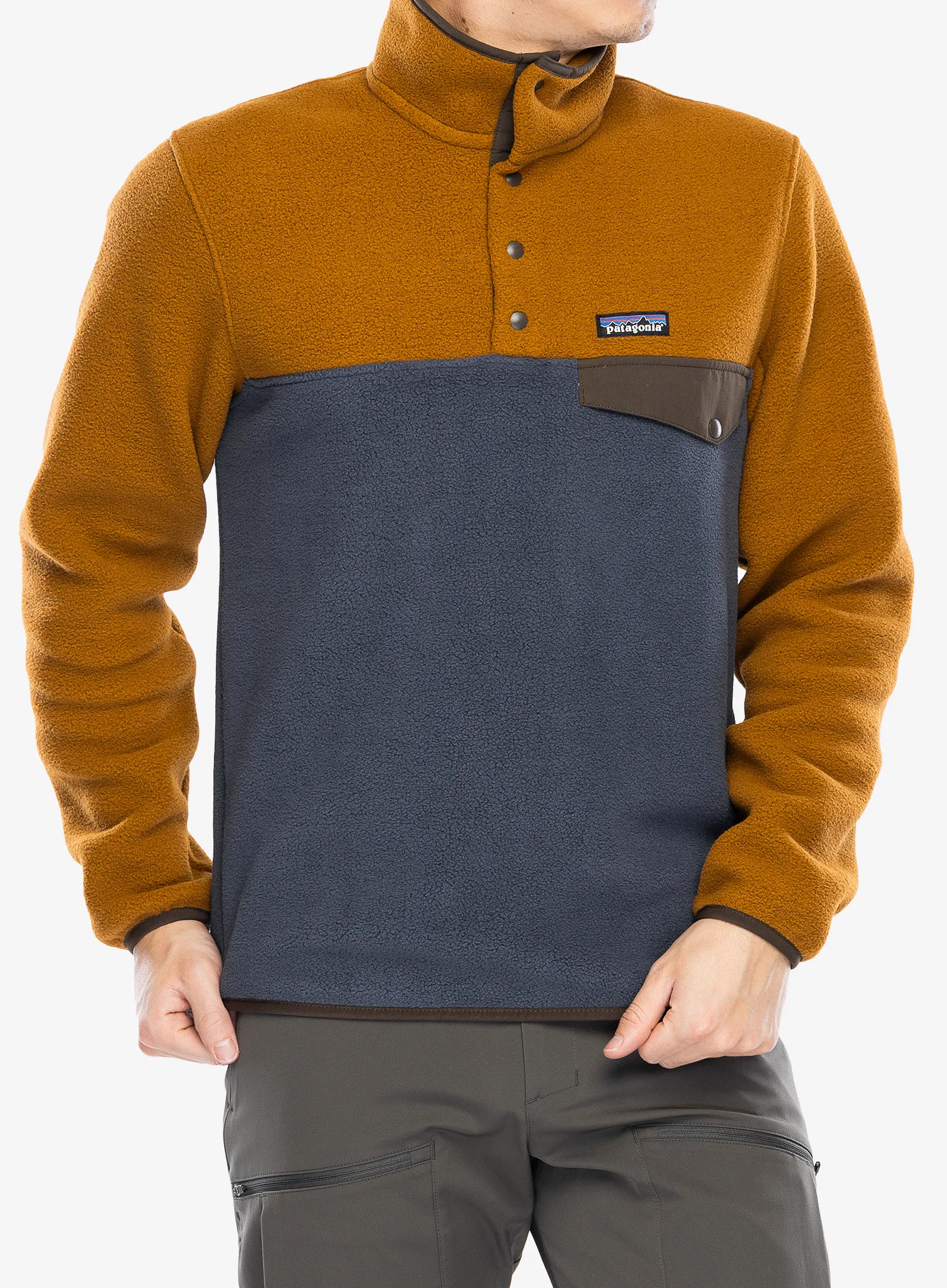 Puloverji brez kapuce Patagonia Lightweight Synch Snap-T Pullover - shelter brown