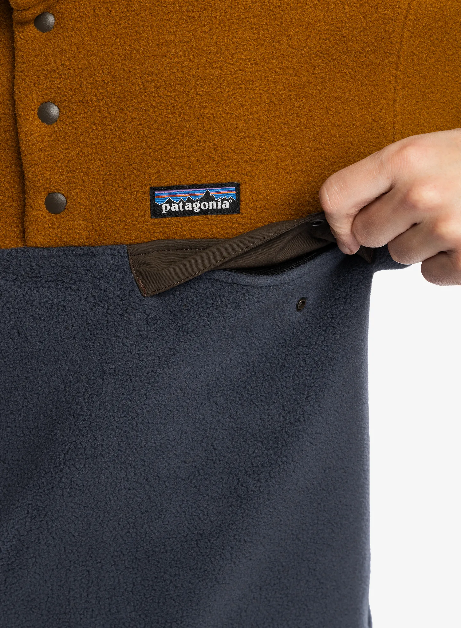 Puloverji brez kapuce Patagonia Lightweight Synch Snap-T Pullover - shelter brown