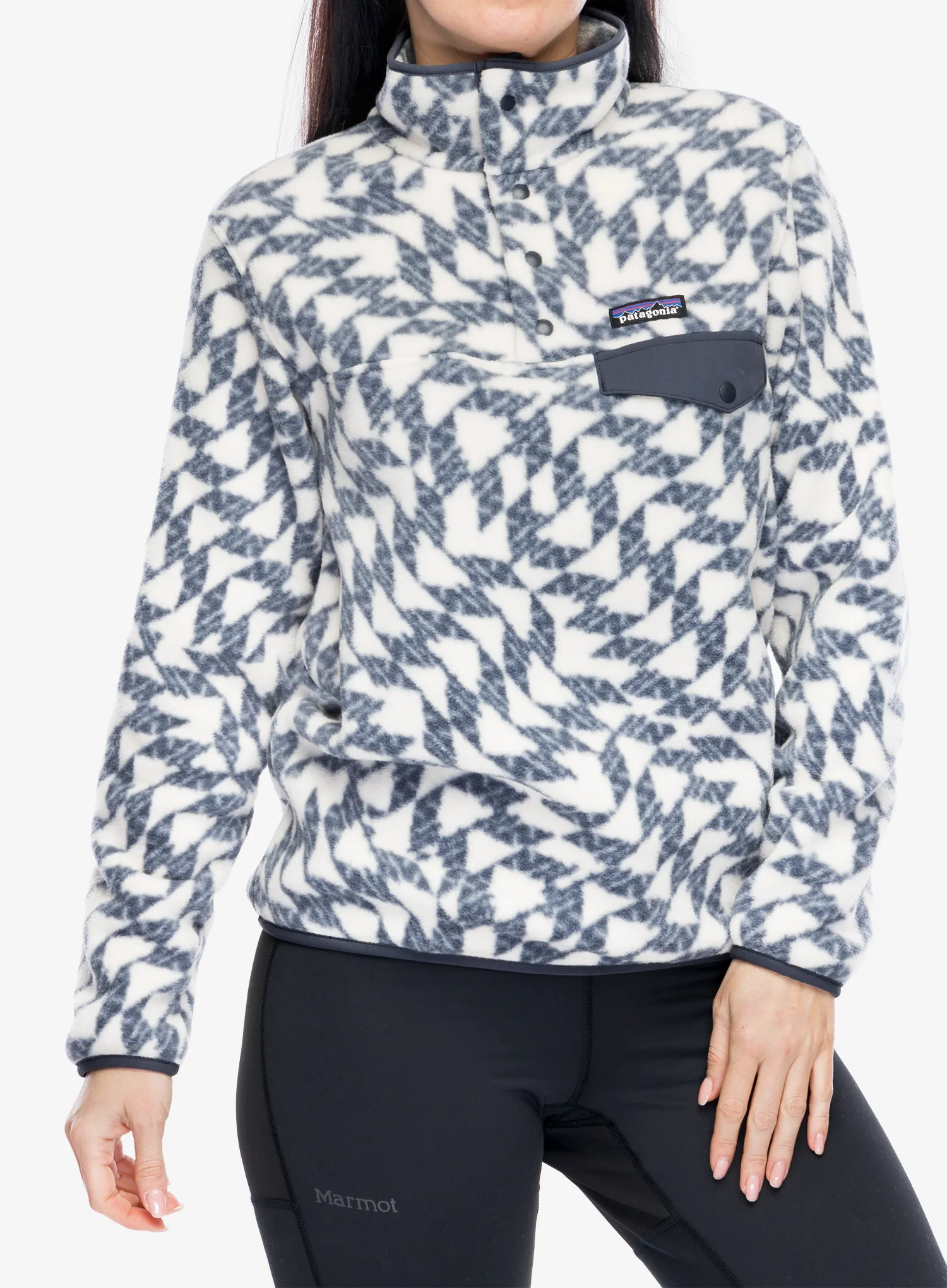 Ženski flis Patagonia Lightweight Synch Snap-T Pullover - synched flight small natural