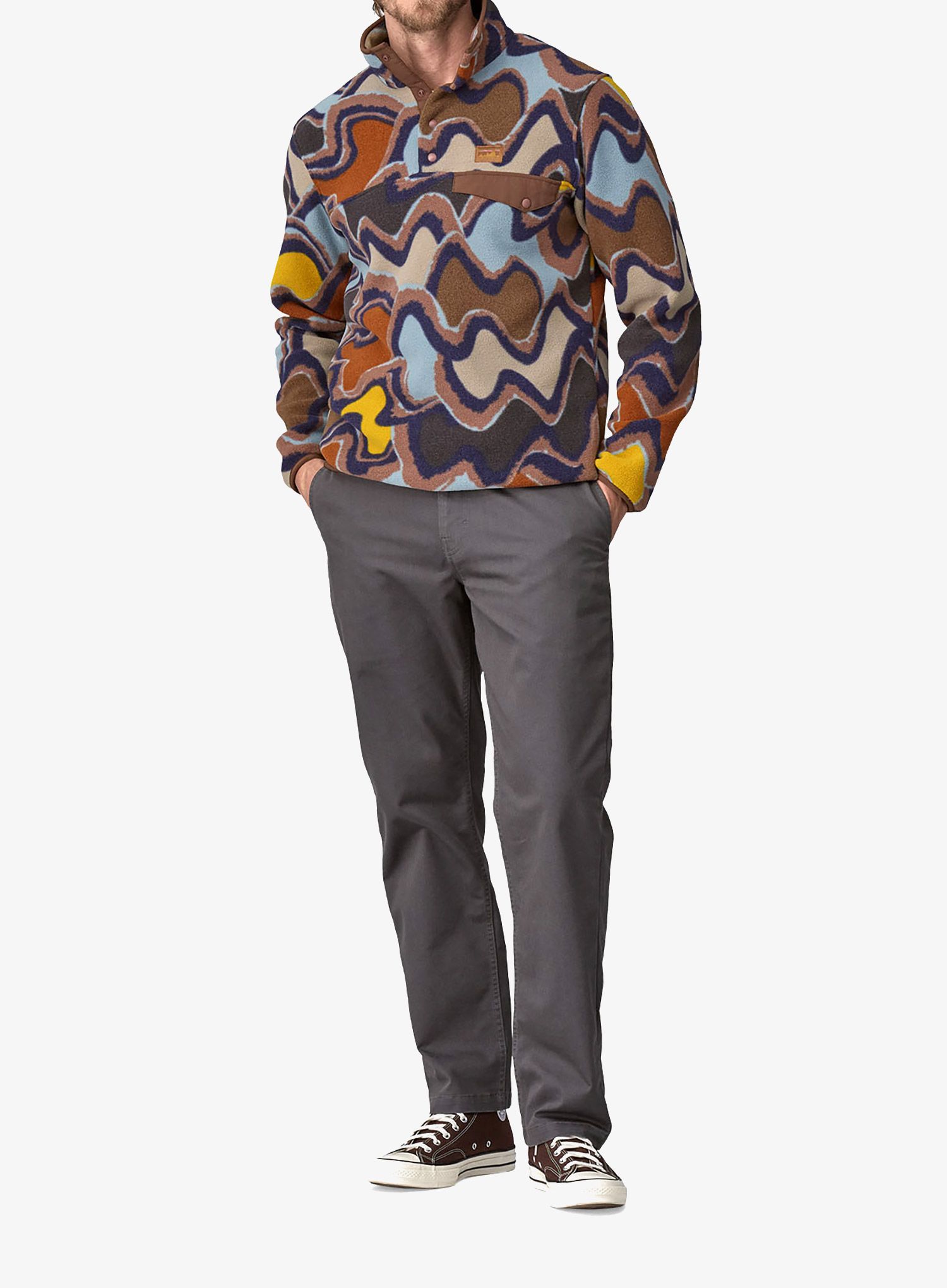Flis Patagonia Lightweight Synch Snap-T Pullover - currents dulse mauve
