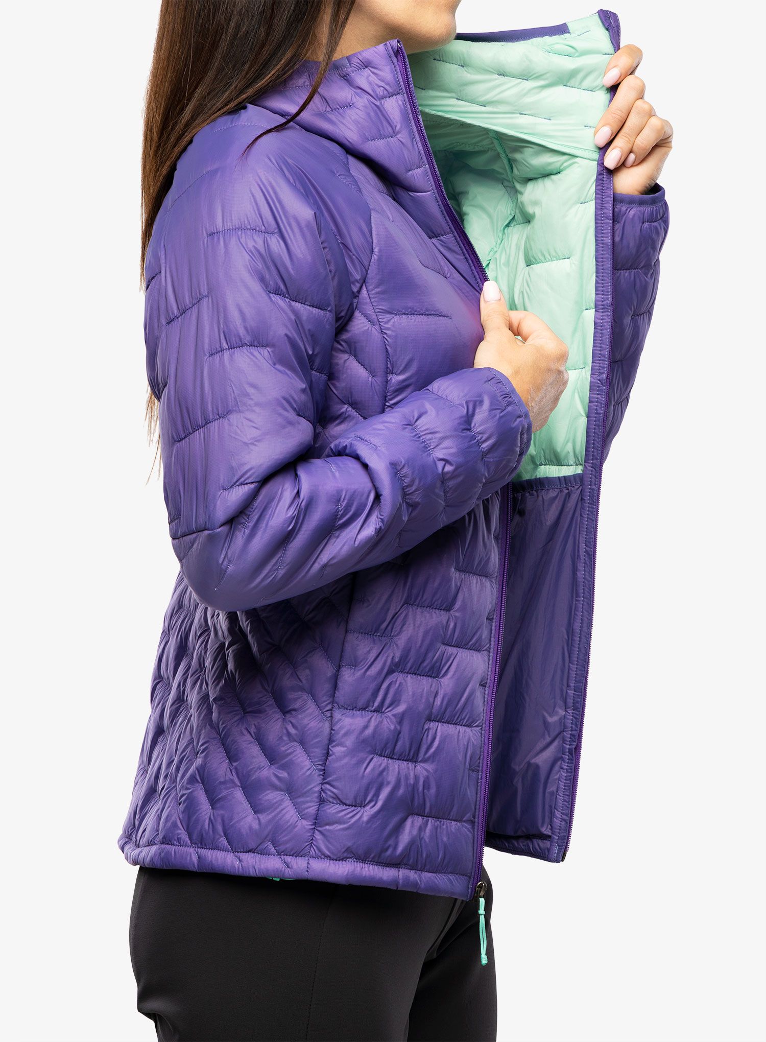 Ženska sintetična jakna Patagonia Micro Puff Hoody - perennial purple