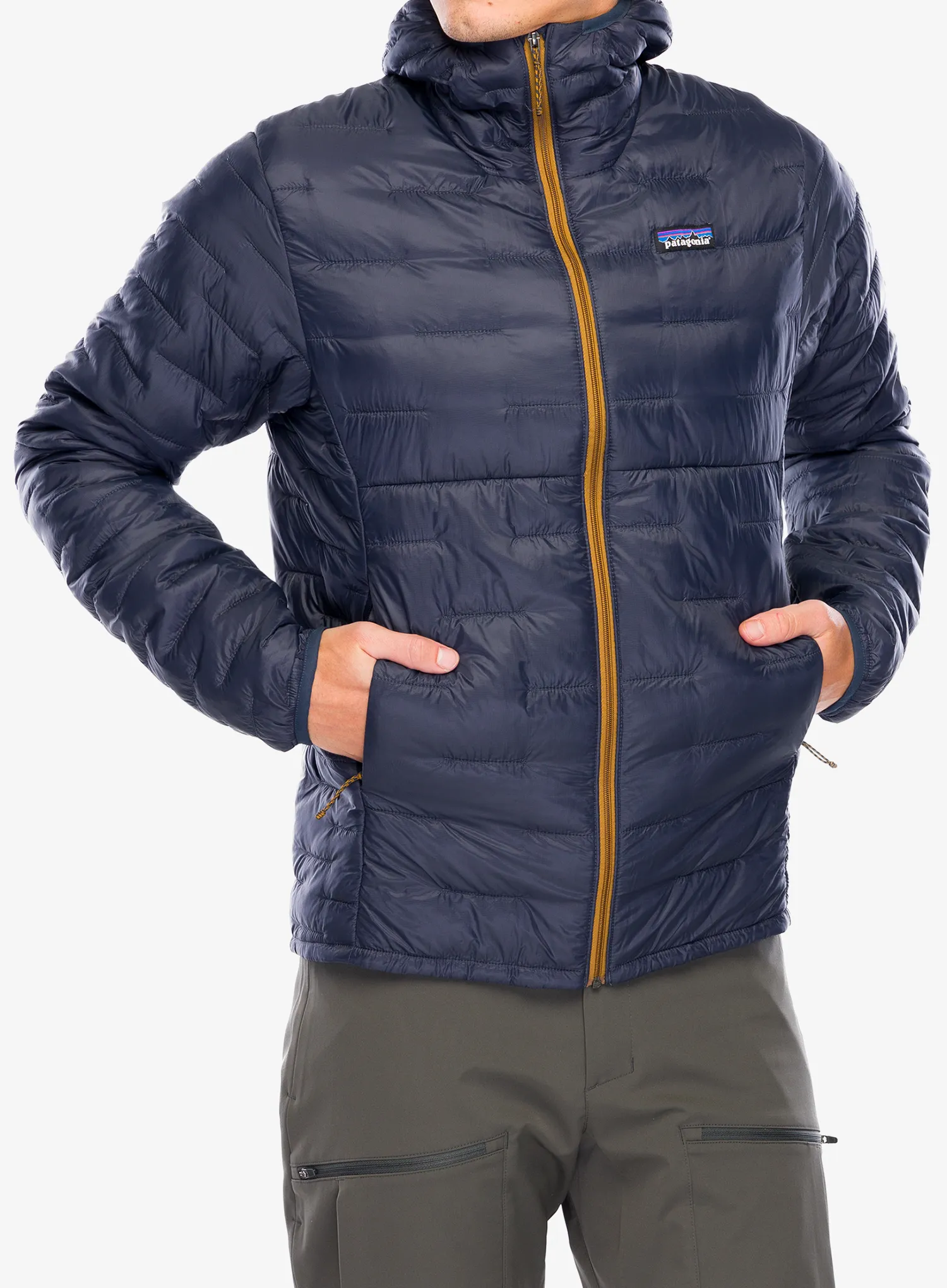 Sintetična jakna Patagonia Micro Puff Hoody - smolder blue/raptor brown blk