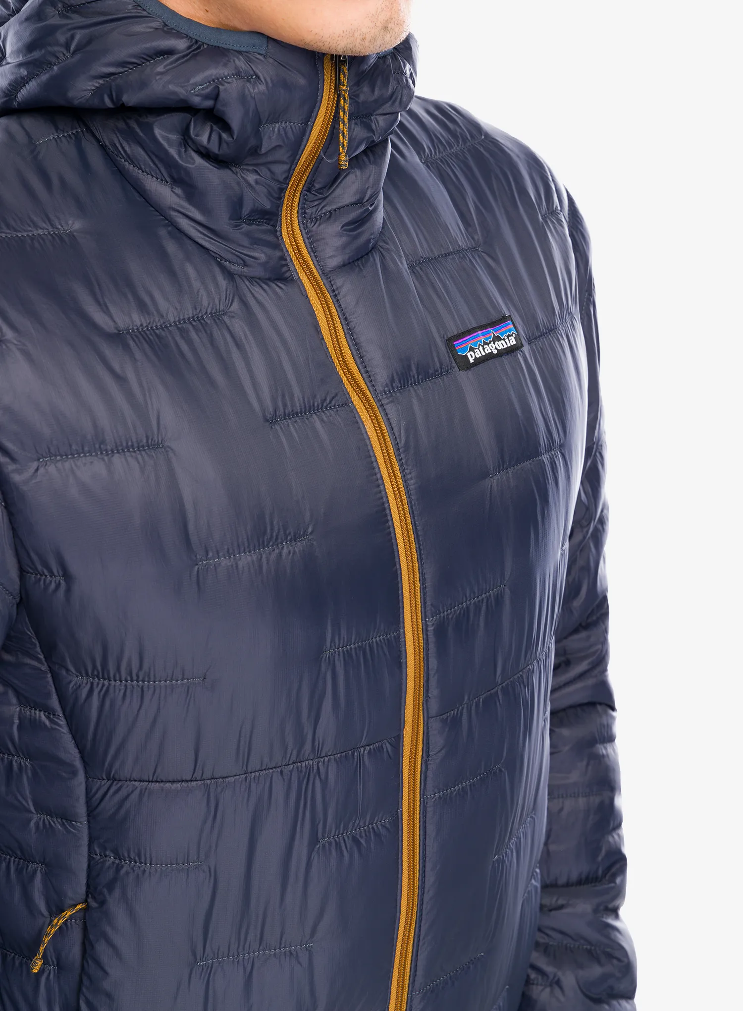Sintetična jakna Patagonia Micro Puff Hoody - smolder blue/raptor brown blk