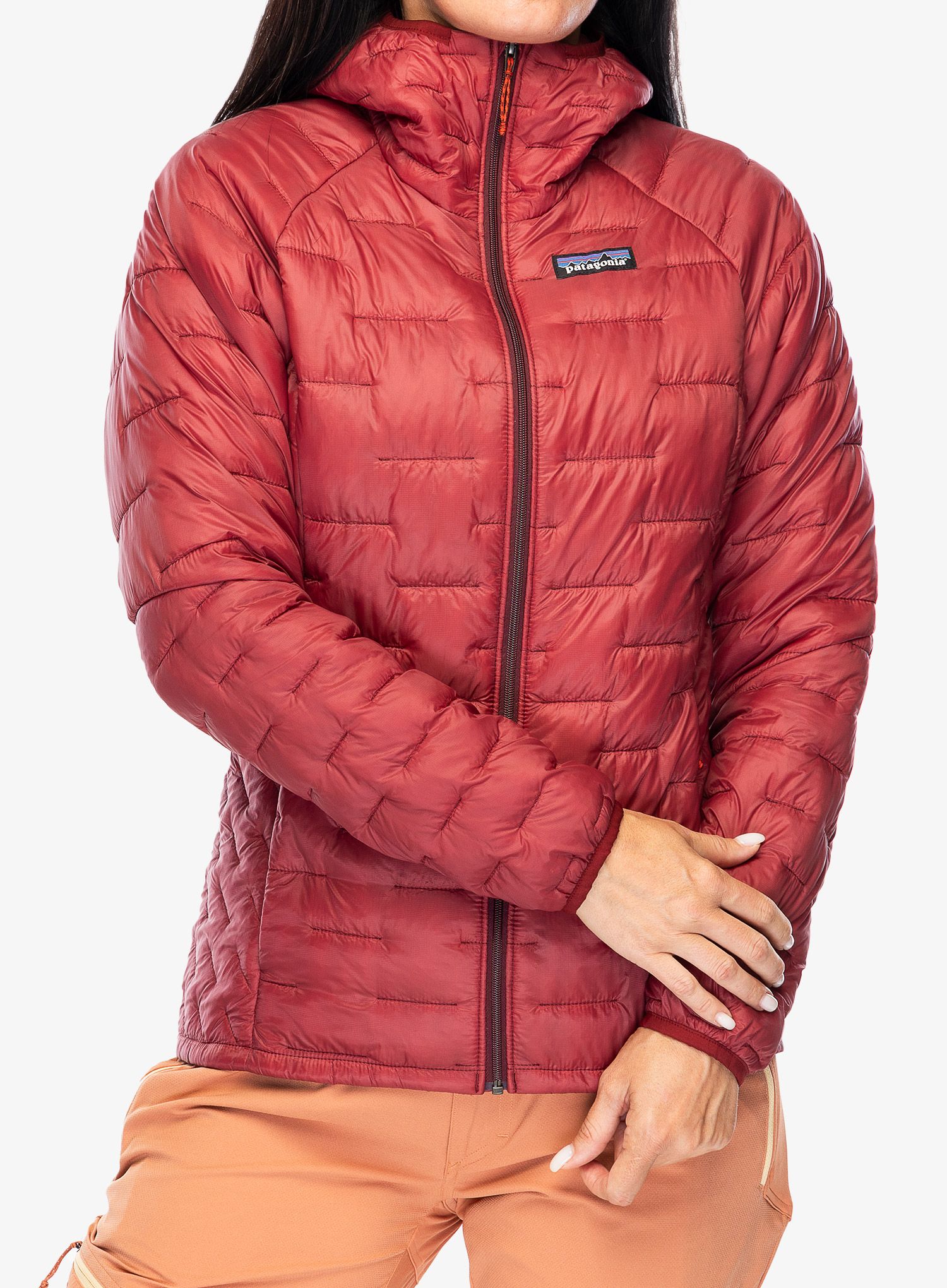 Ženska sintetična jakna Patagonia Micro Puff Hoody - oxide red