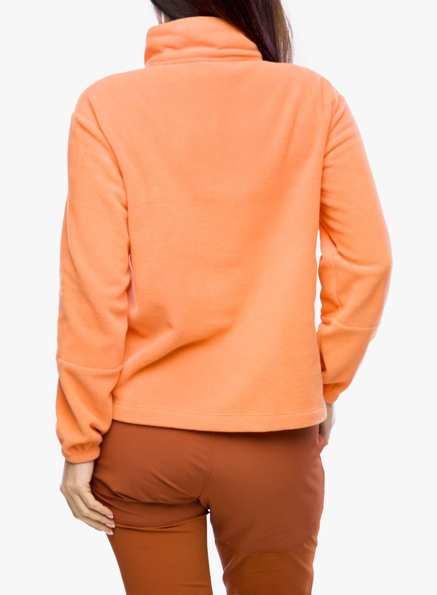 Ženska jopica brez kapuce Patagonia Microdini 1/2 Zip P/O - coho coral