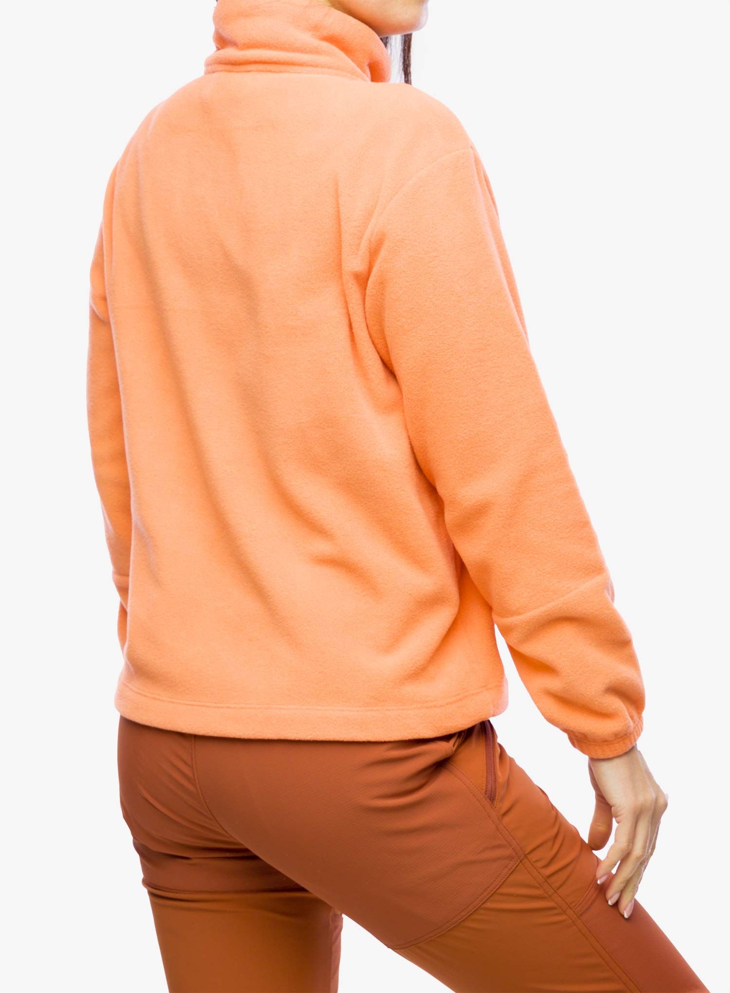 Ženska jopica brez kapuce Patagonia Microdini 1/2 Zip P/O - coho coral