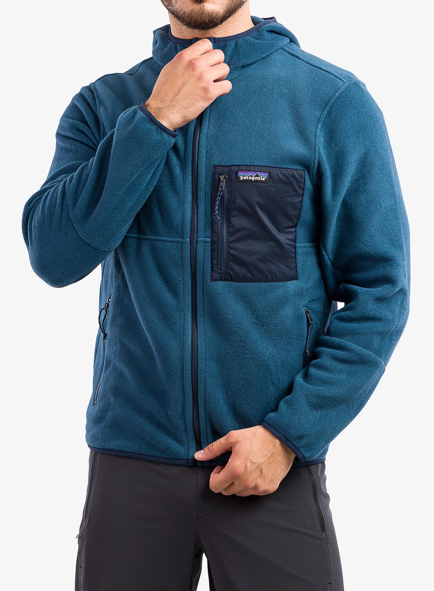 Jopica s kapuco Patagonia Microdini Hoody - tidepool blue
