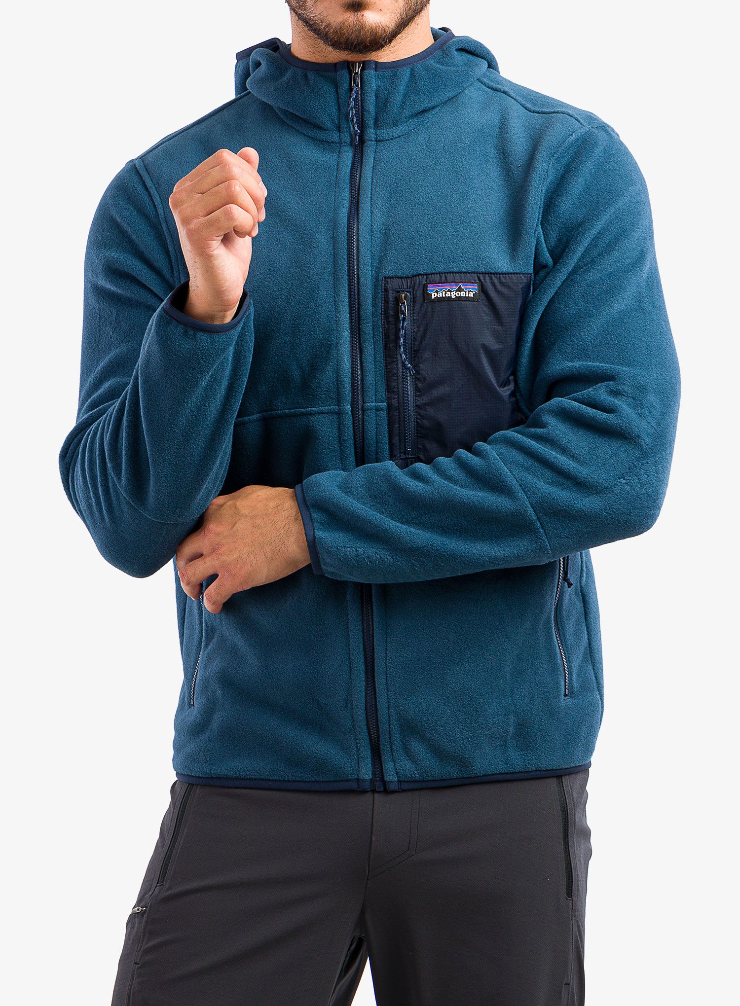 Jopica s kapuco Patagonia Microdini Hoody - tidepool blue