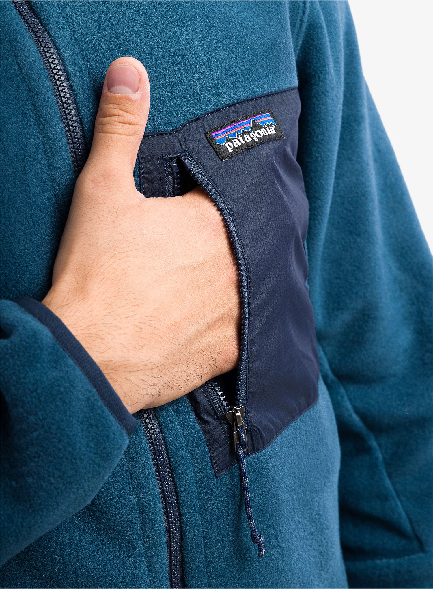 Jopica s kapuco Patagonia Microdini Hoody - tidepool blue