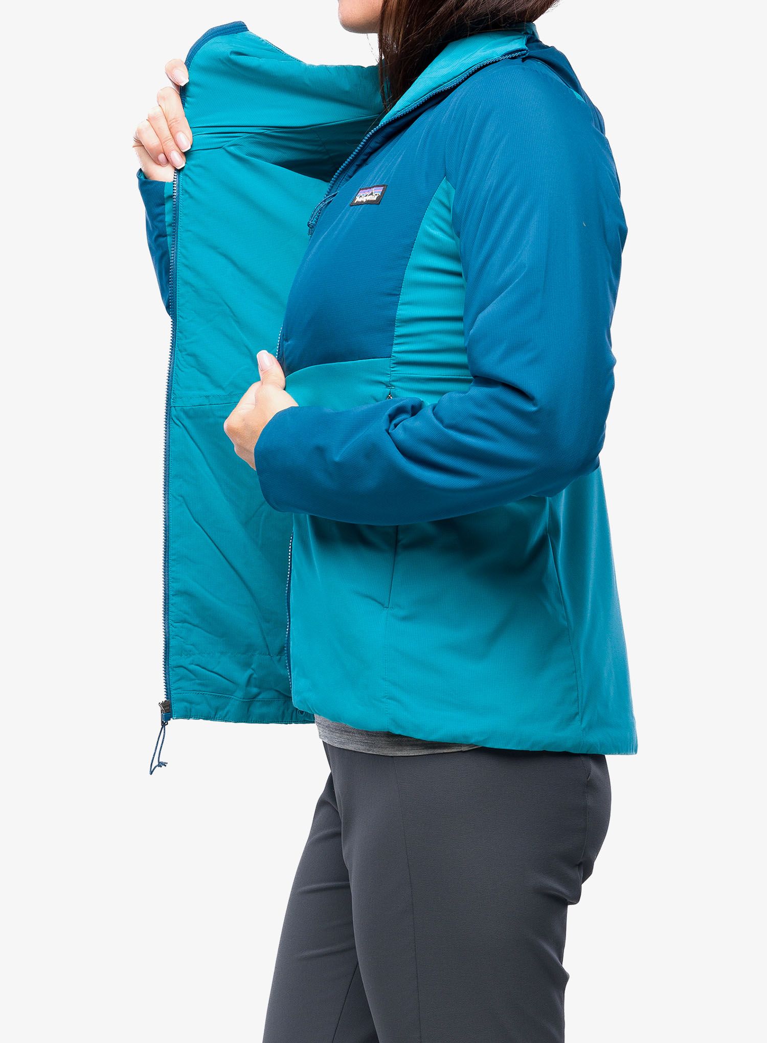 Ženska sintetična jakna Patagonia Nano-Air Hoody - belay blue