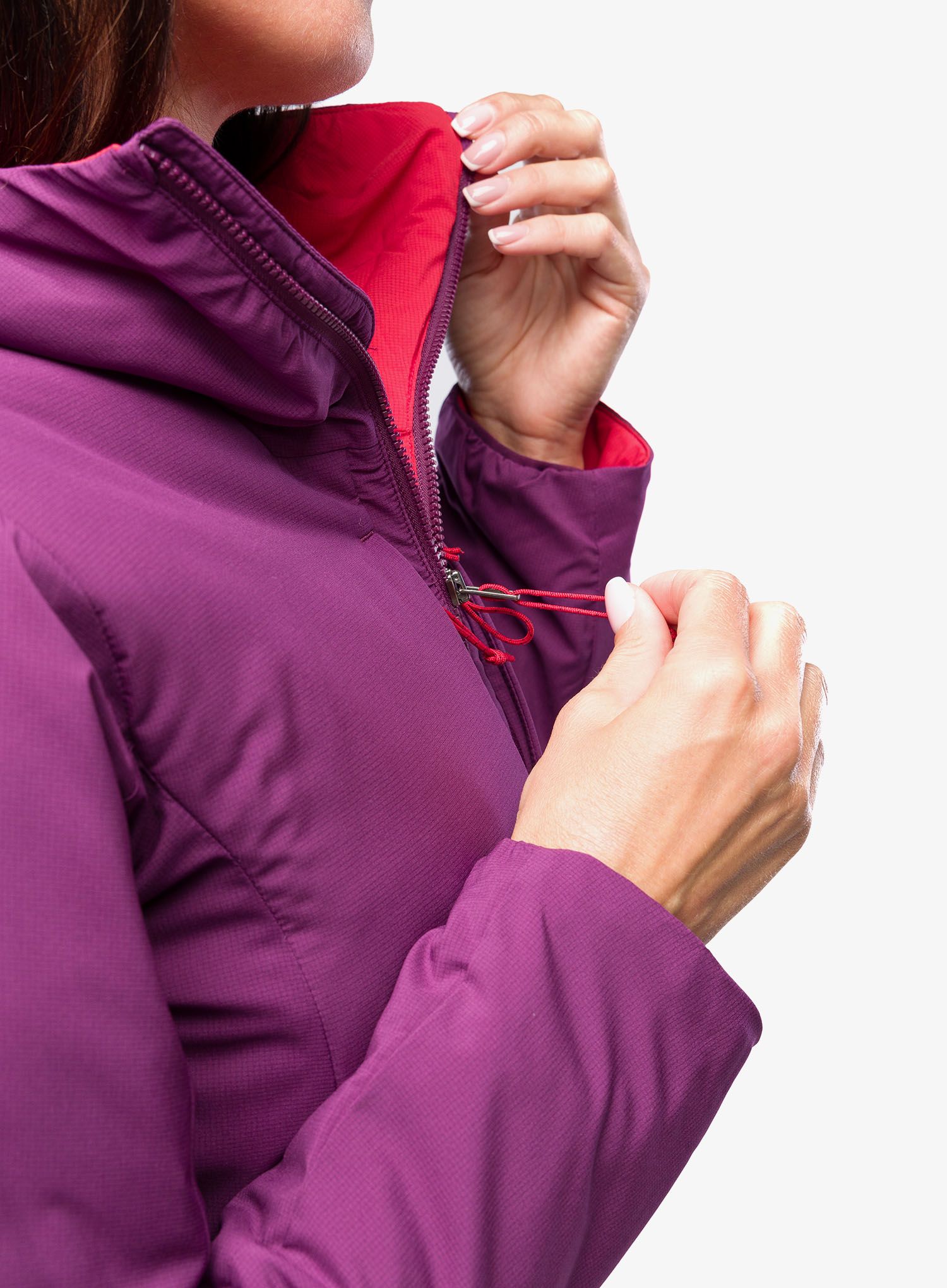 Ženska sintetična jakna Patagonia Nano-Air Hoody - night plum