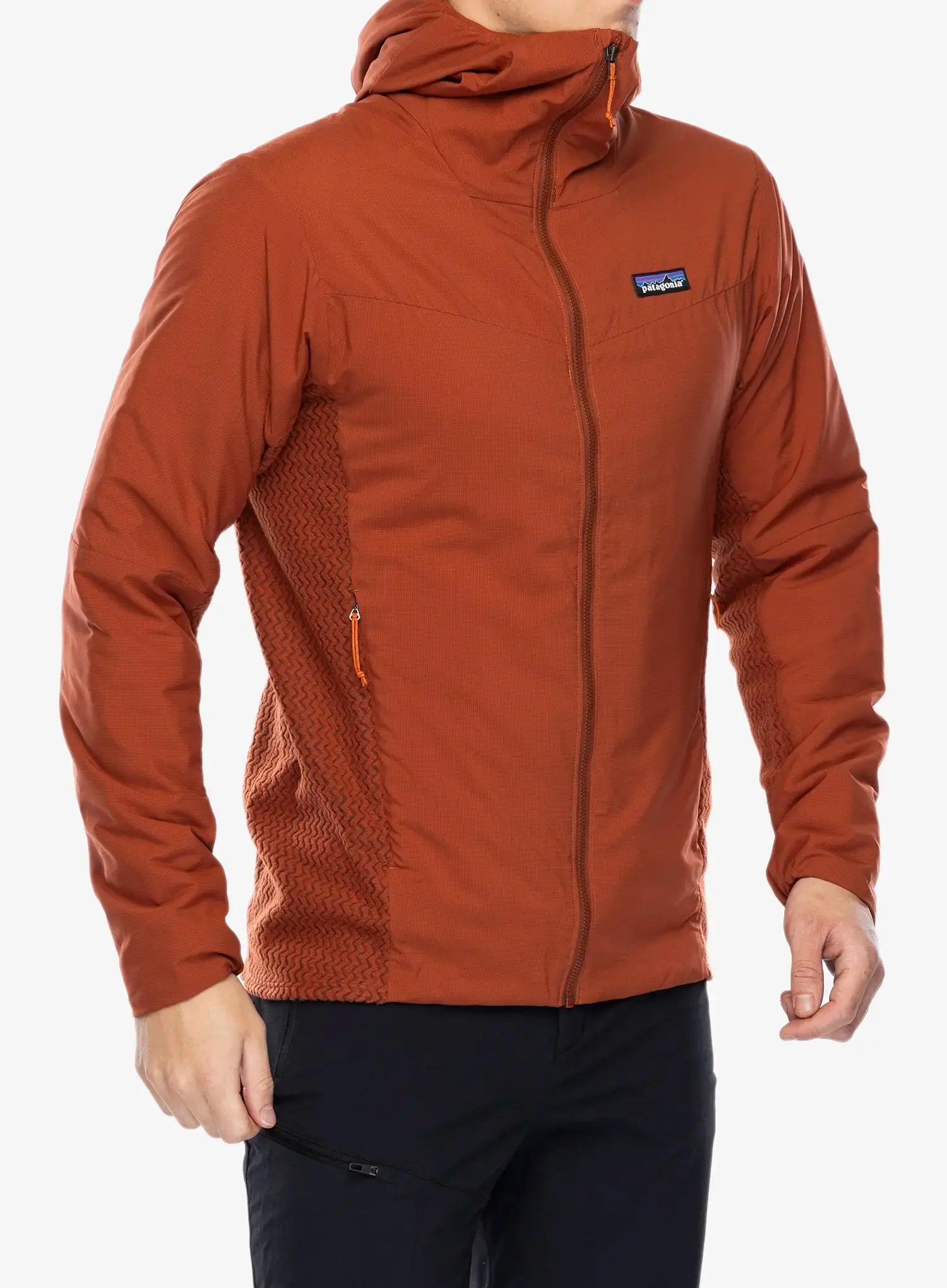 Hibridna jakna Patagonia Nano-Air Light Hybrid Hoody - burnished red