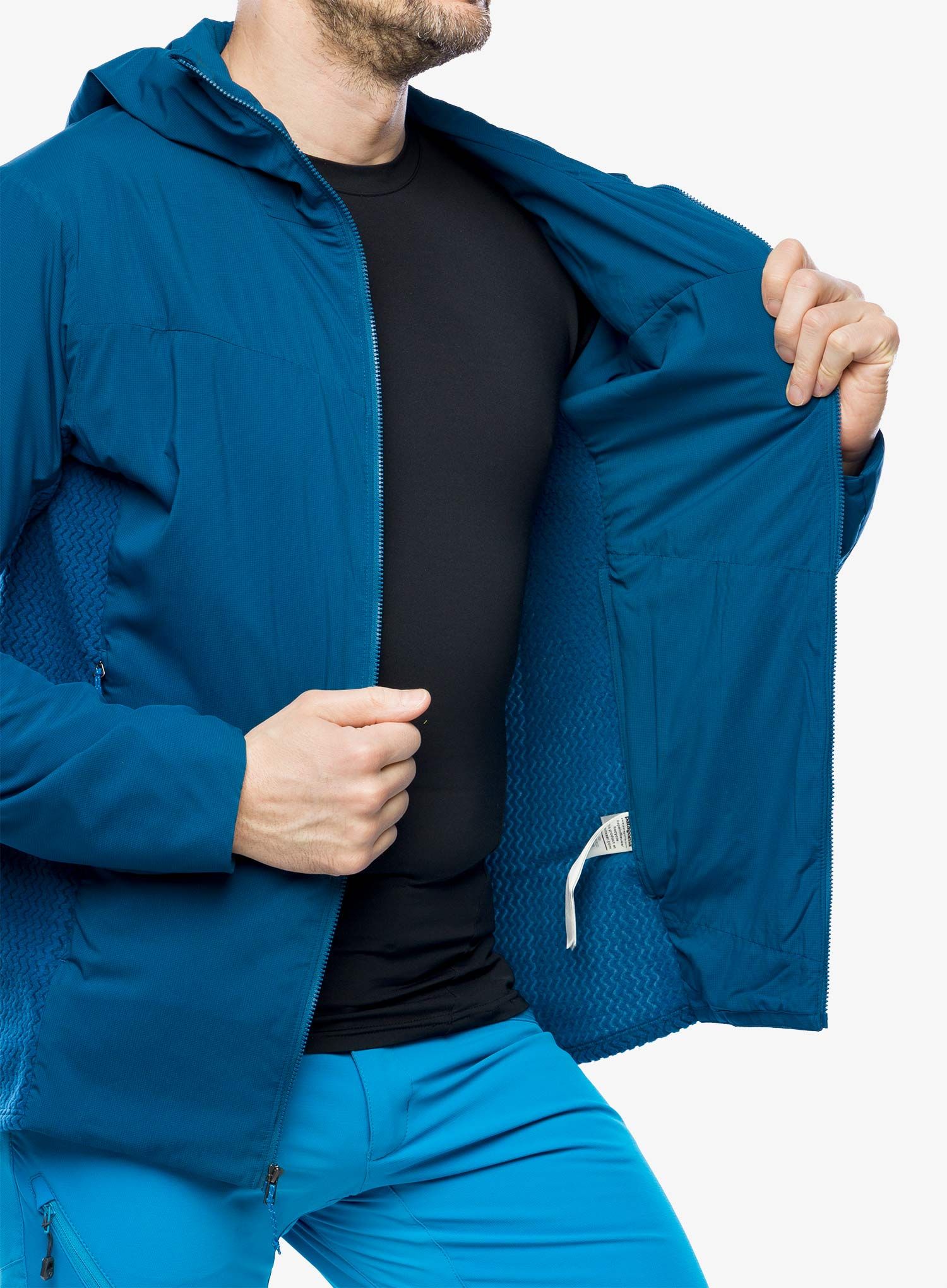 Hibridna jakna Patagonia Nano-Air Light Hybrid Hoody - lagom blue