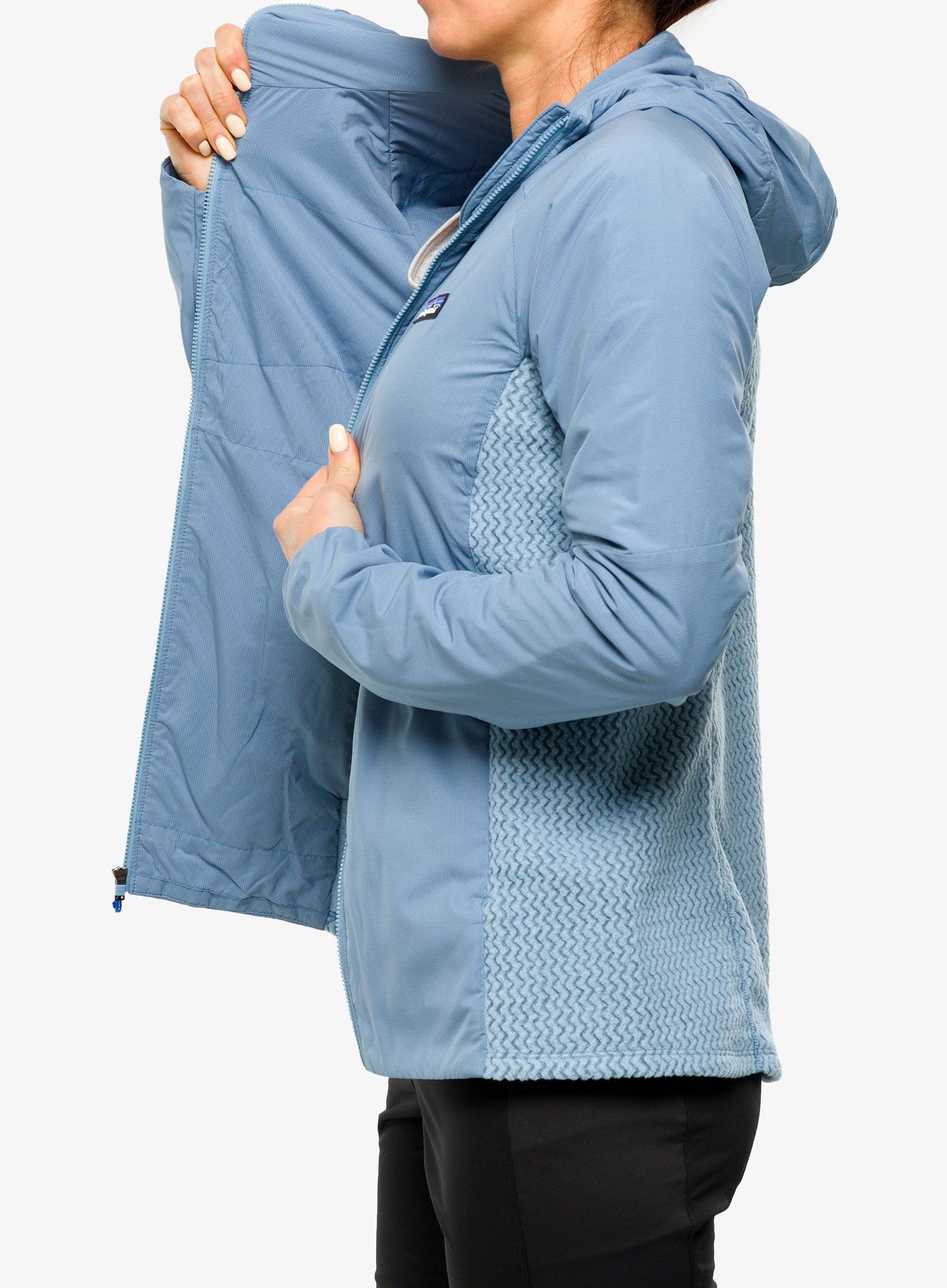 Ženska hibridna jakna Patagonia Nano-Air Light Hybrid Hoody - light plume grey