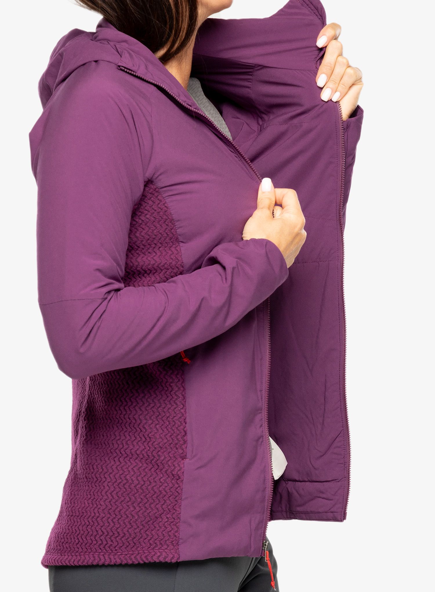 Ženska hibridna jakna Patagonia Nano-Air Light Hybrid Hoody - night plum