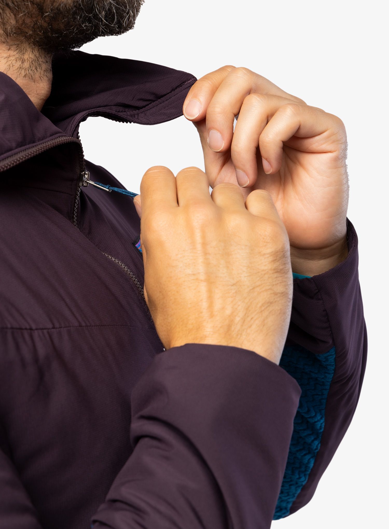 Moška jakna Patagonia Nano-Air Light Hybrid Hoody - obsidian plum