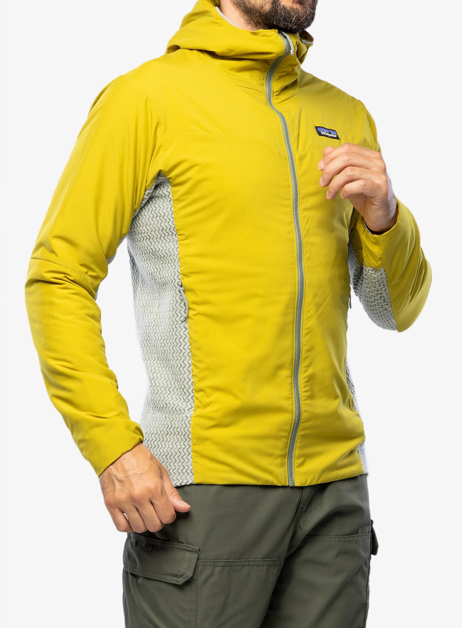 Hibridna jakna Patagonia Nano-Air Light Hybrid Hoody - shrub green