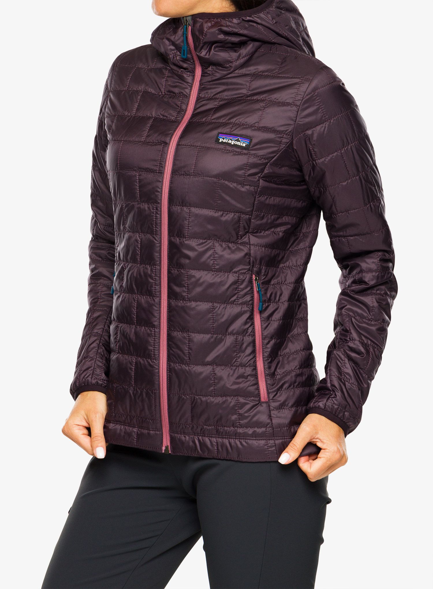 Ženska sintetična jakna Patagonia Nano Puff Hoody - obsidian plum