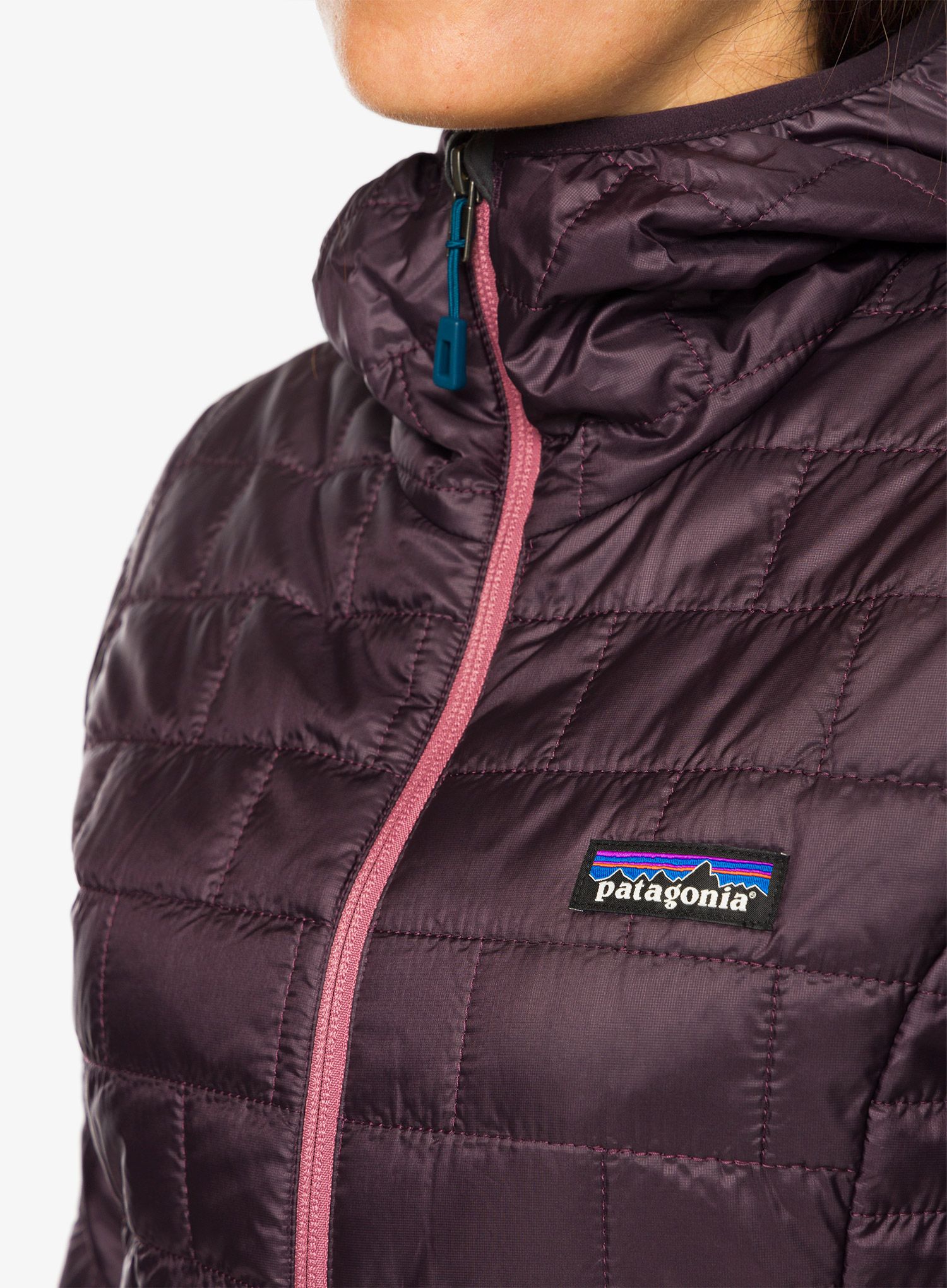 Ženska sintetična jakna Patagonia Nano Puff Hoody - obsidian plum