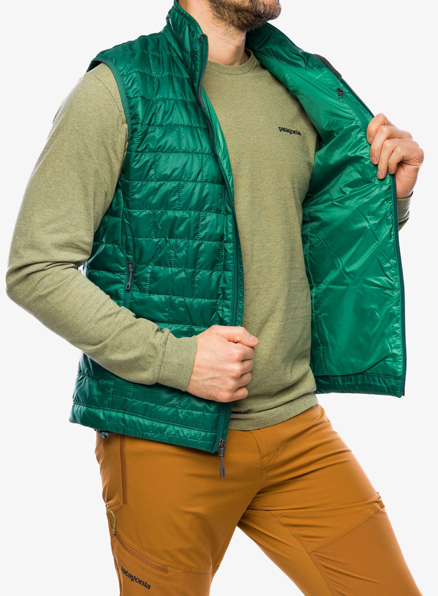 Podložen brezrokavnik Patagonia Nano Puff Vest - conifer green
