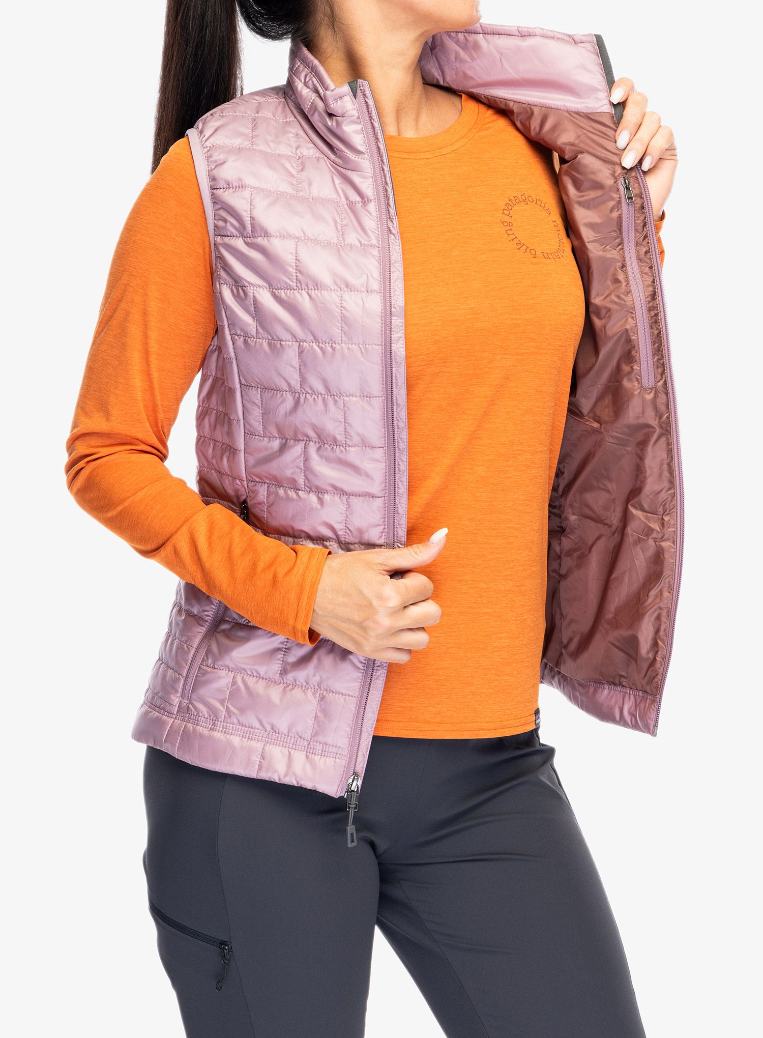 Ženski brezrokavnik Patagonia Nano Puff Vest - stormy mauve