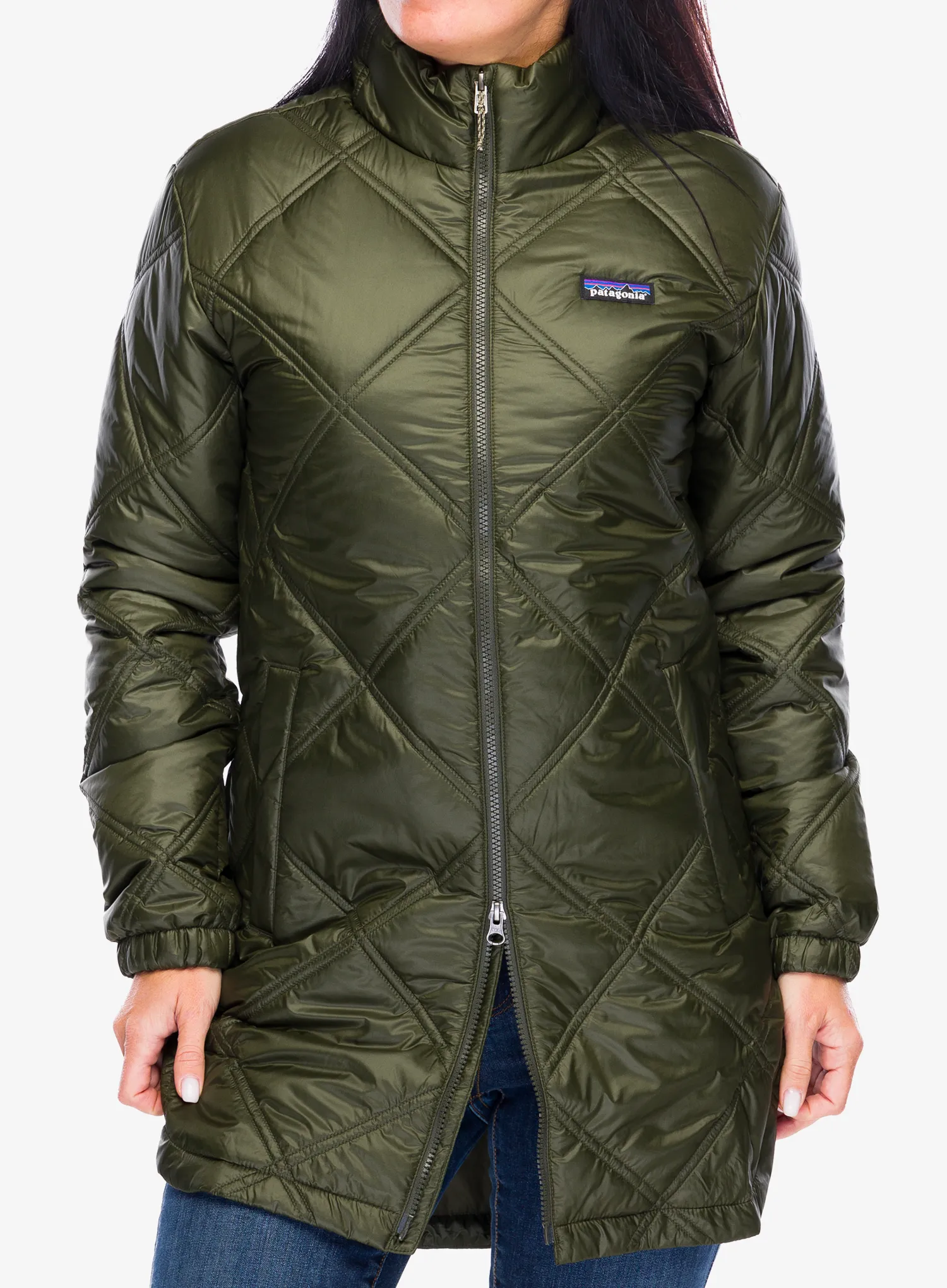 Ženski plašč Patagonia Pine Bank Insulated Parka - pine needle green