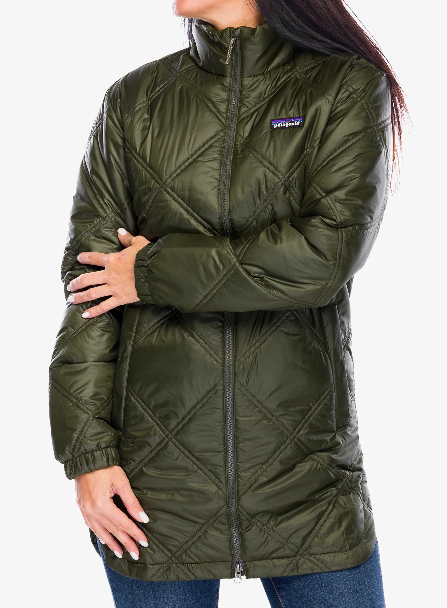 Ženski plašč Patagonia Pine Bank Insulated Parka - pine needle green