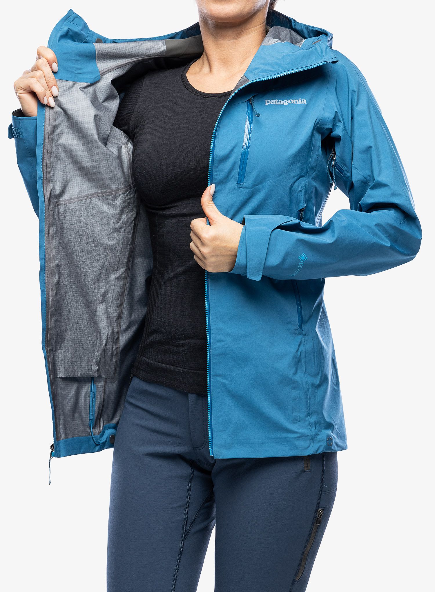 Ženska jakna Patagonia Pluma Jacket - steller blue