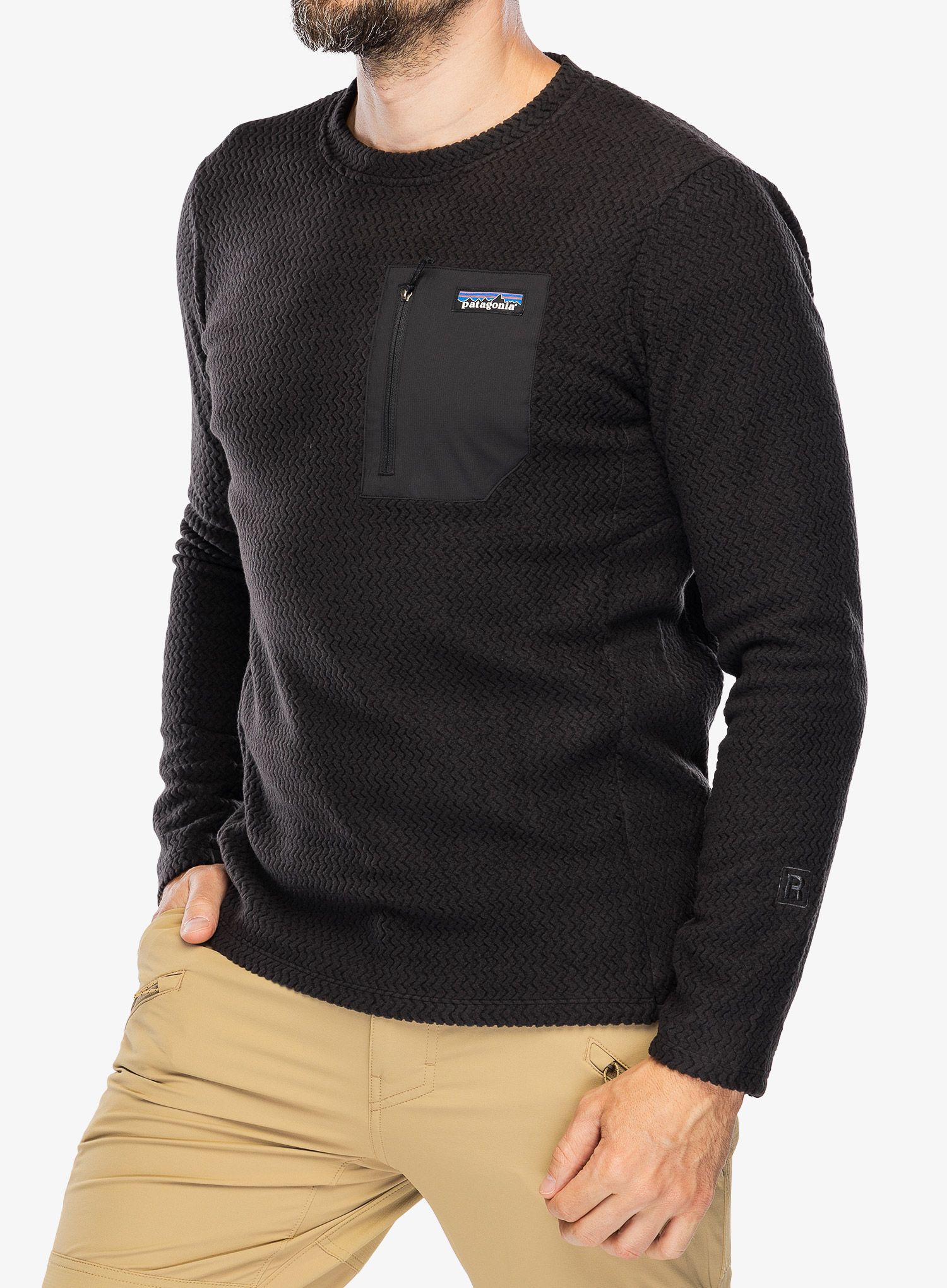Flis Patagonia R1 Air Crew - black