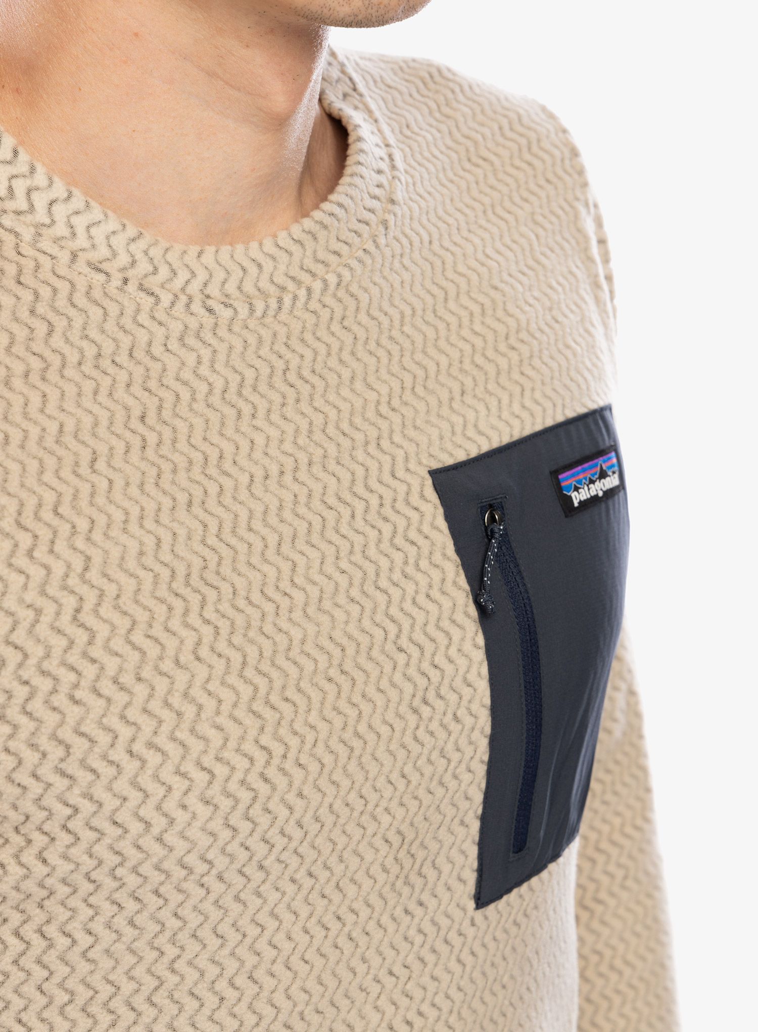 Puloverji brez kapuce Patagonia R1 Air Crew - oar tan