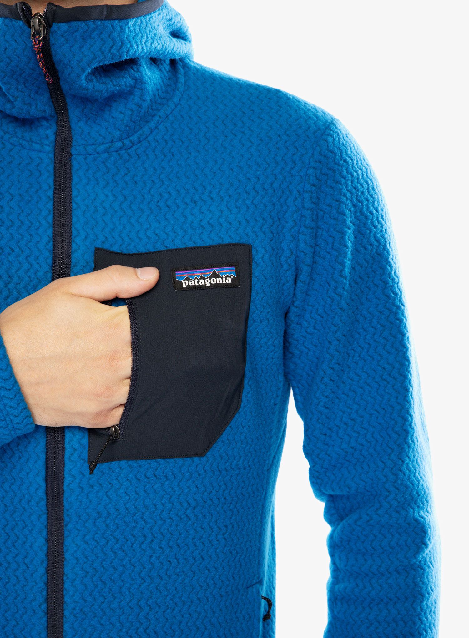 Jopica s kapuco Patagonia R1 Air Full-Zip Hoody - endles blue
