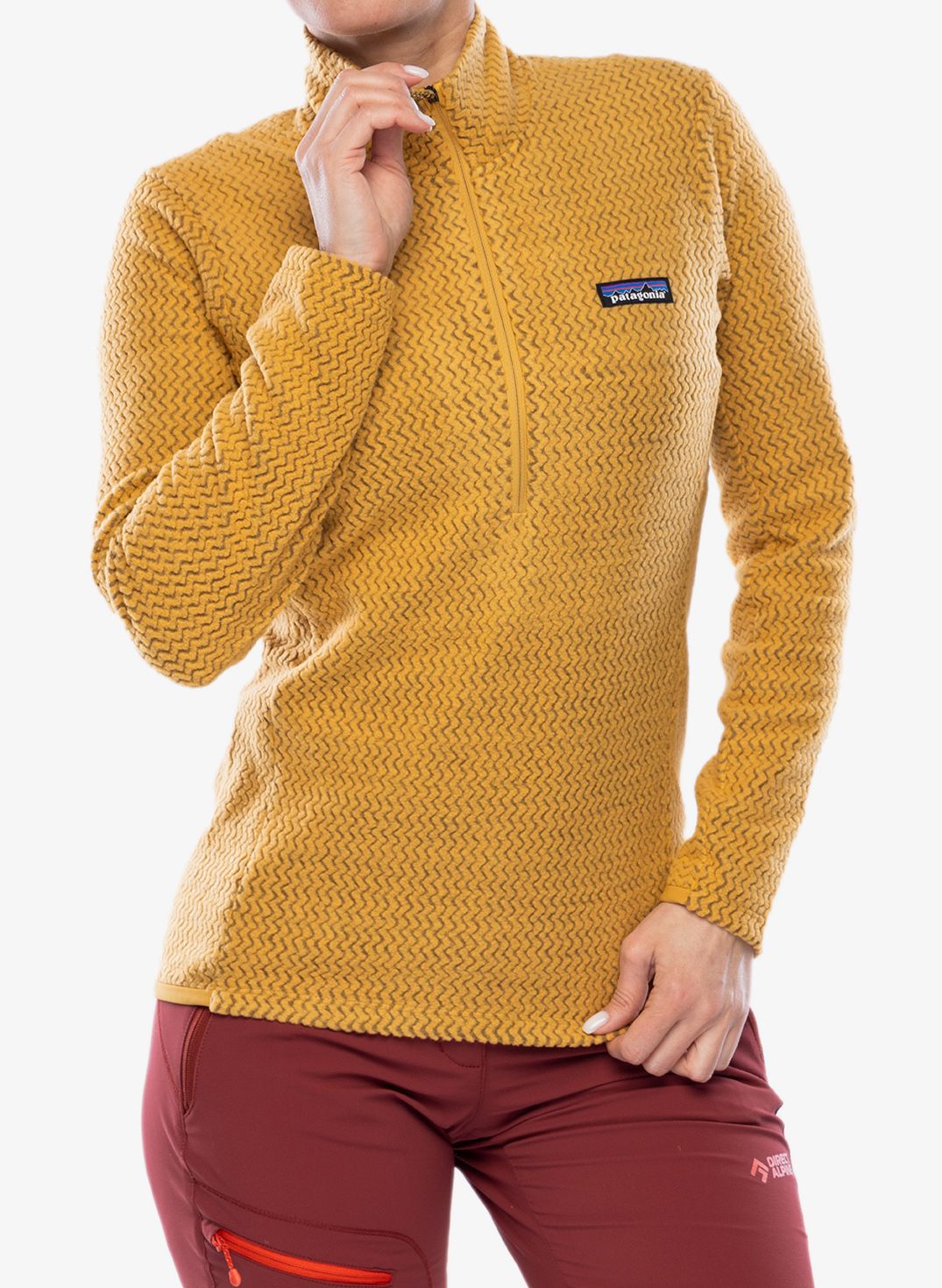 Ženski flis Patagonia R1 Air Zip Neck - pufferfish gold